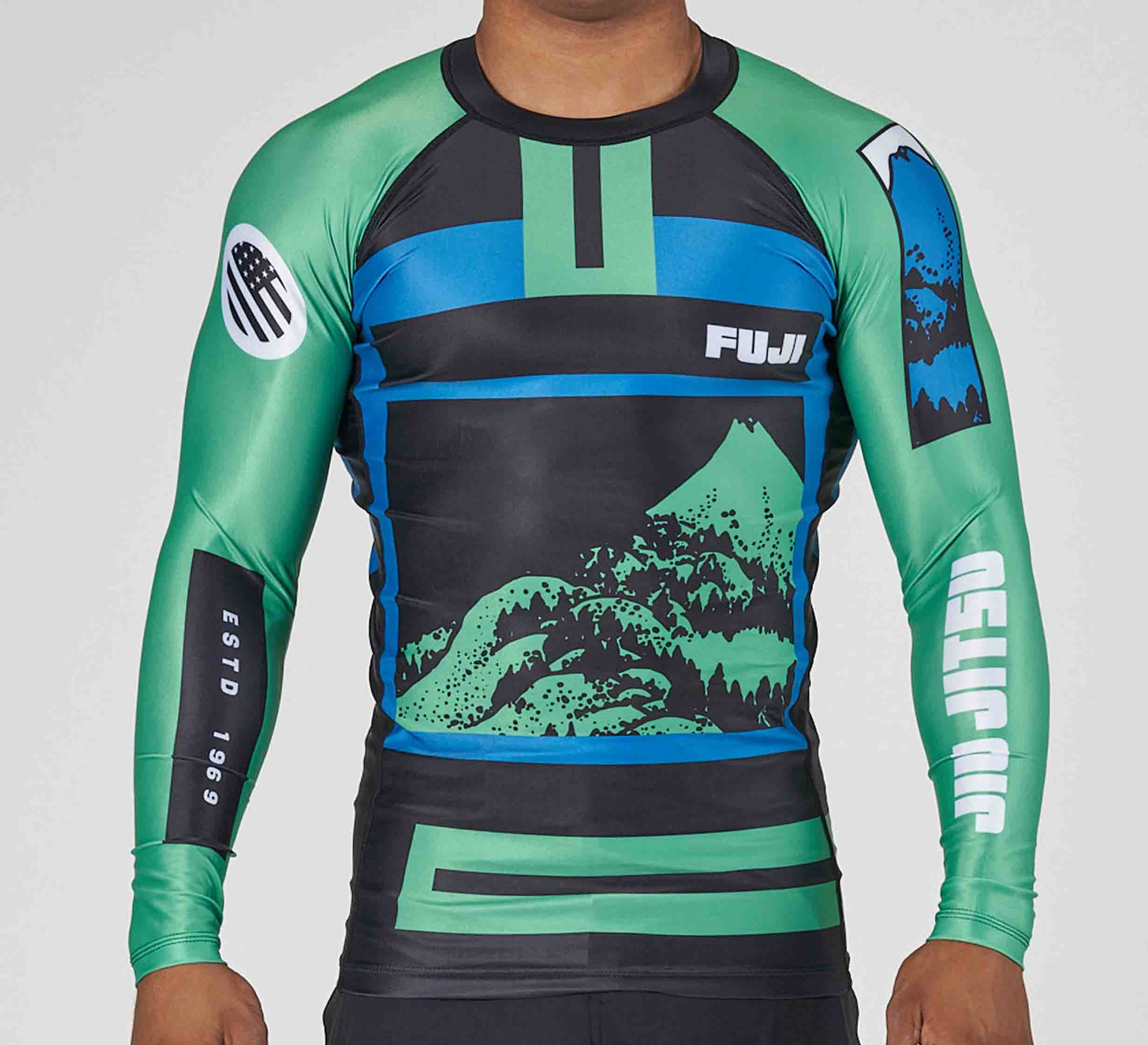 Mt. FUJI Flex Lite Rashguard Blue/Green、mySite、gigharbornorthrealestate