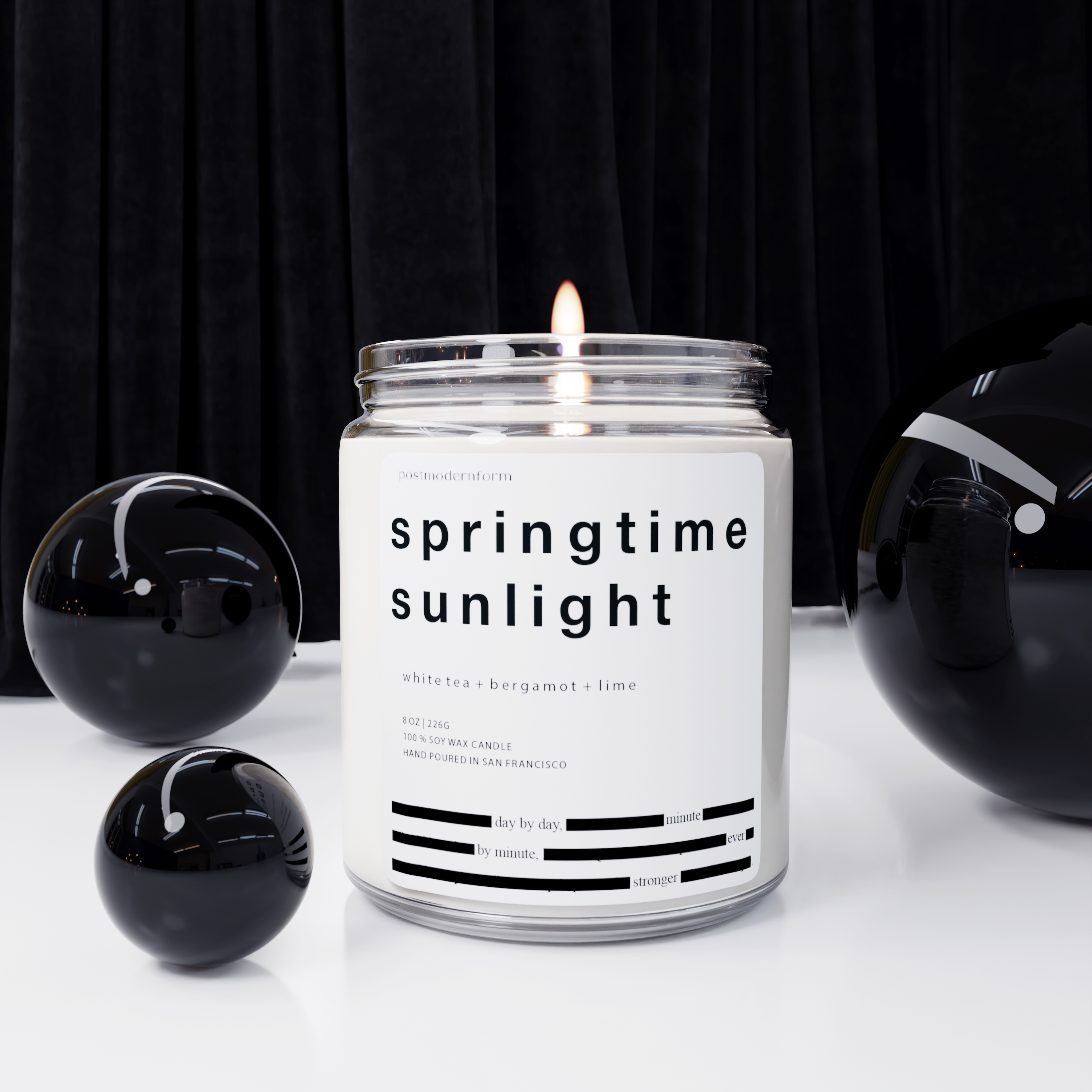postmodernform - springtime sunlight / white tea + bergamot + lime candle、mySite、garagedoors4me