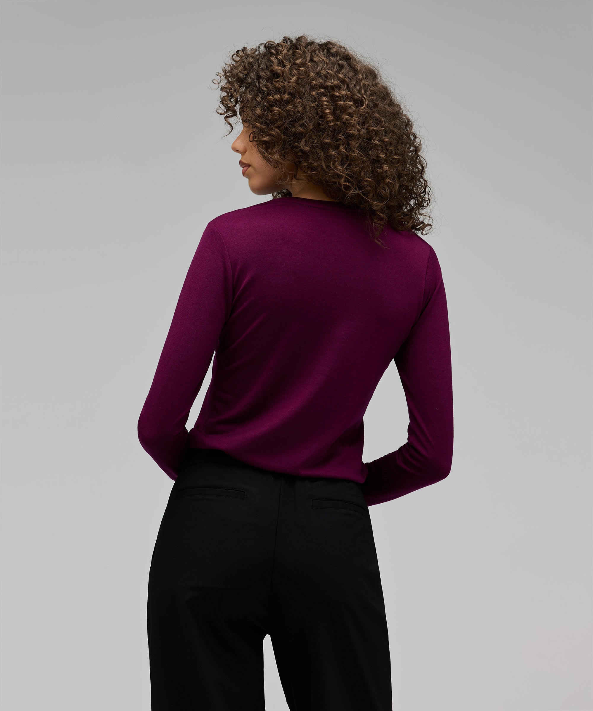 Women's Long Sleeve Merino Crew、mySite、noshort
