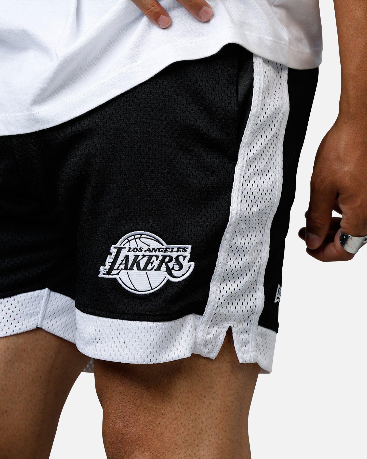 New Era Los Angeles Lakers Sport Class Shorts Black/White、mySite、zt4zffjzw