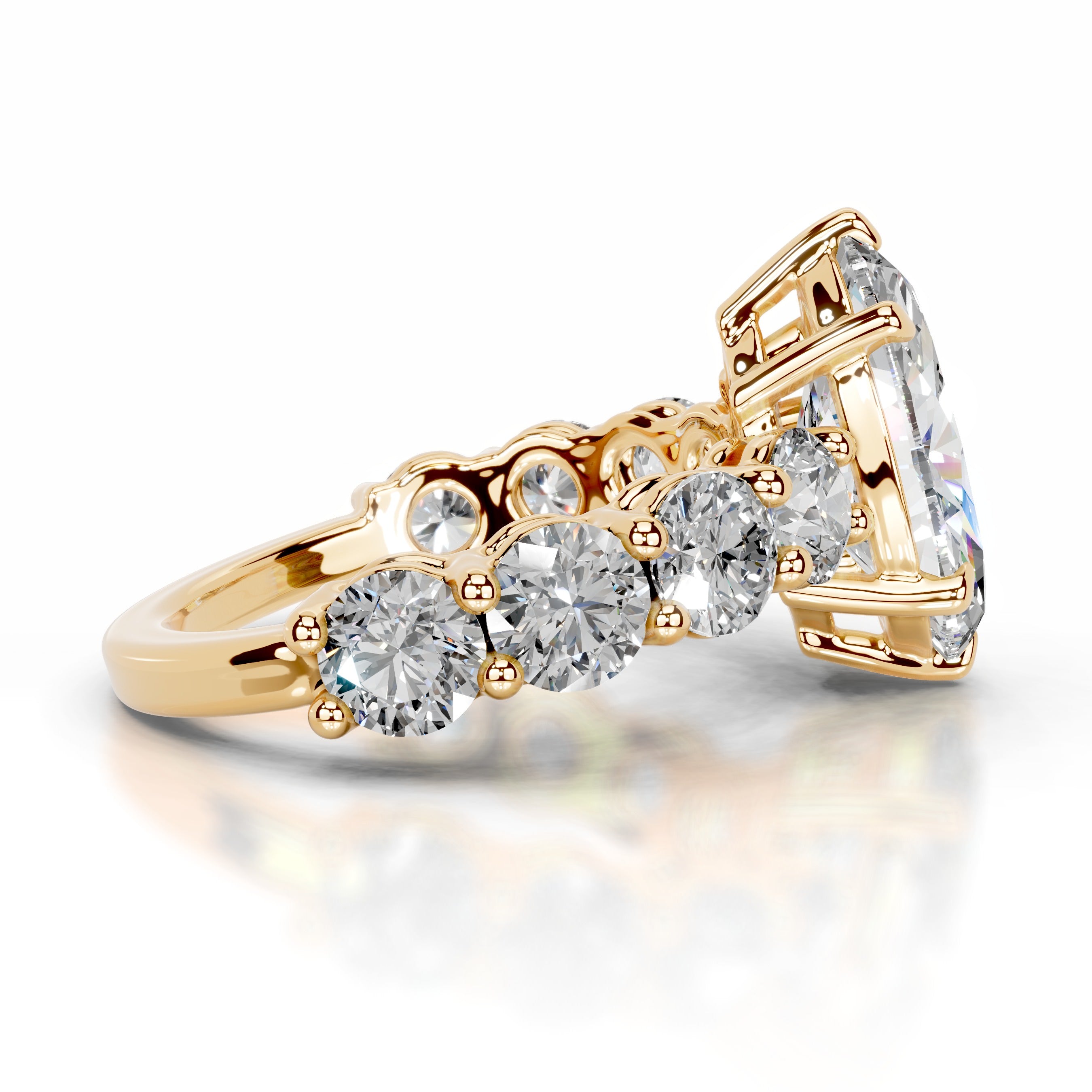 Odin Moissanite & Diamond Ring - 18K Yellow Gold、mySite、hinf8tx79