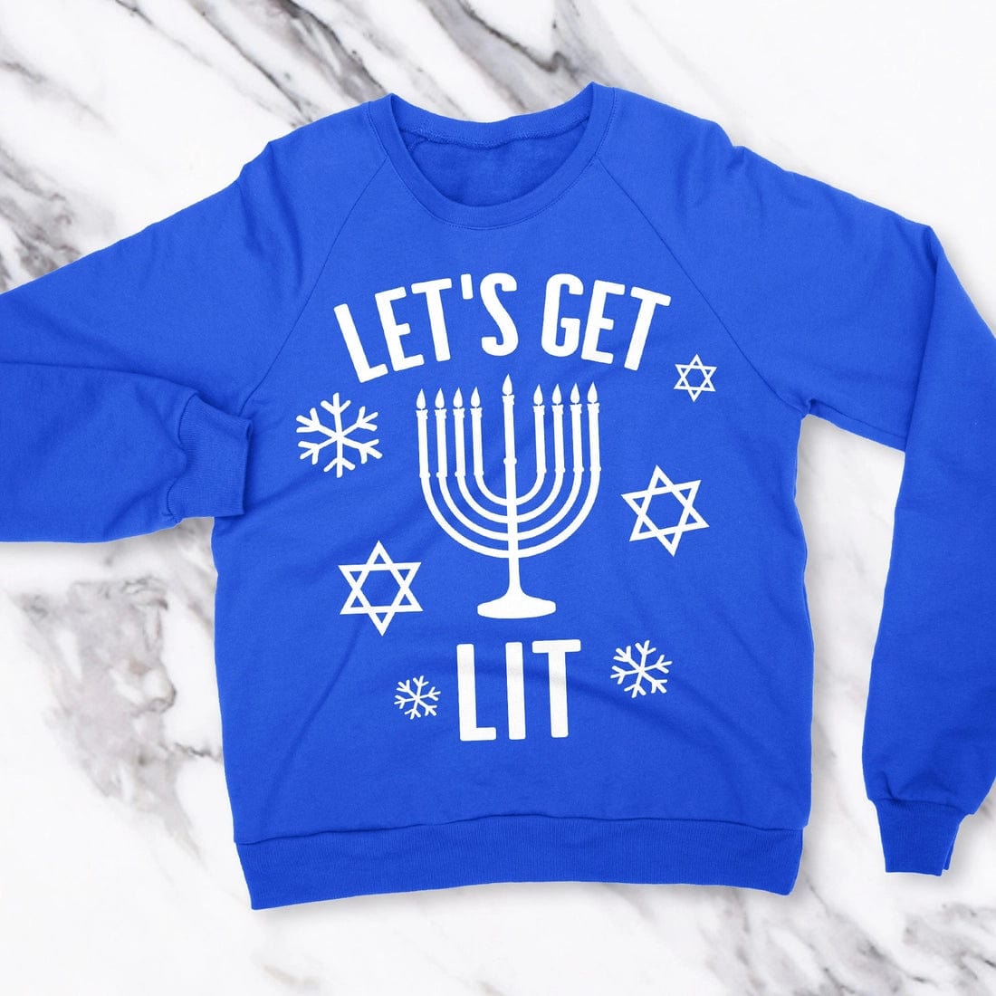 Let's Get Lit Unisex Sweatshirt - Blue - (Sizes S - XXL)、mySite、topwebapps