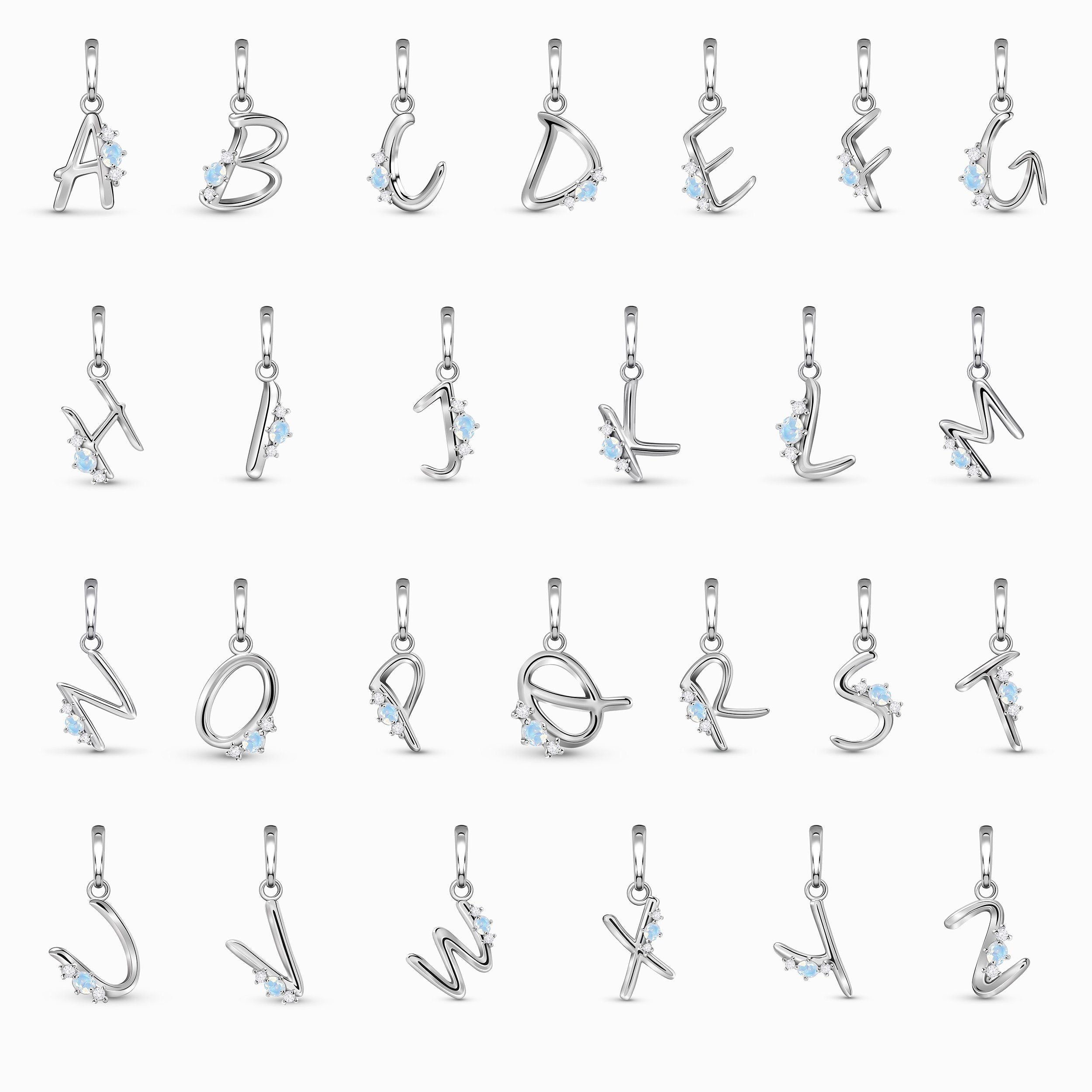 Moonstone Necklace - Lucky Letter U、mySite、hinf8tx79