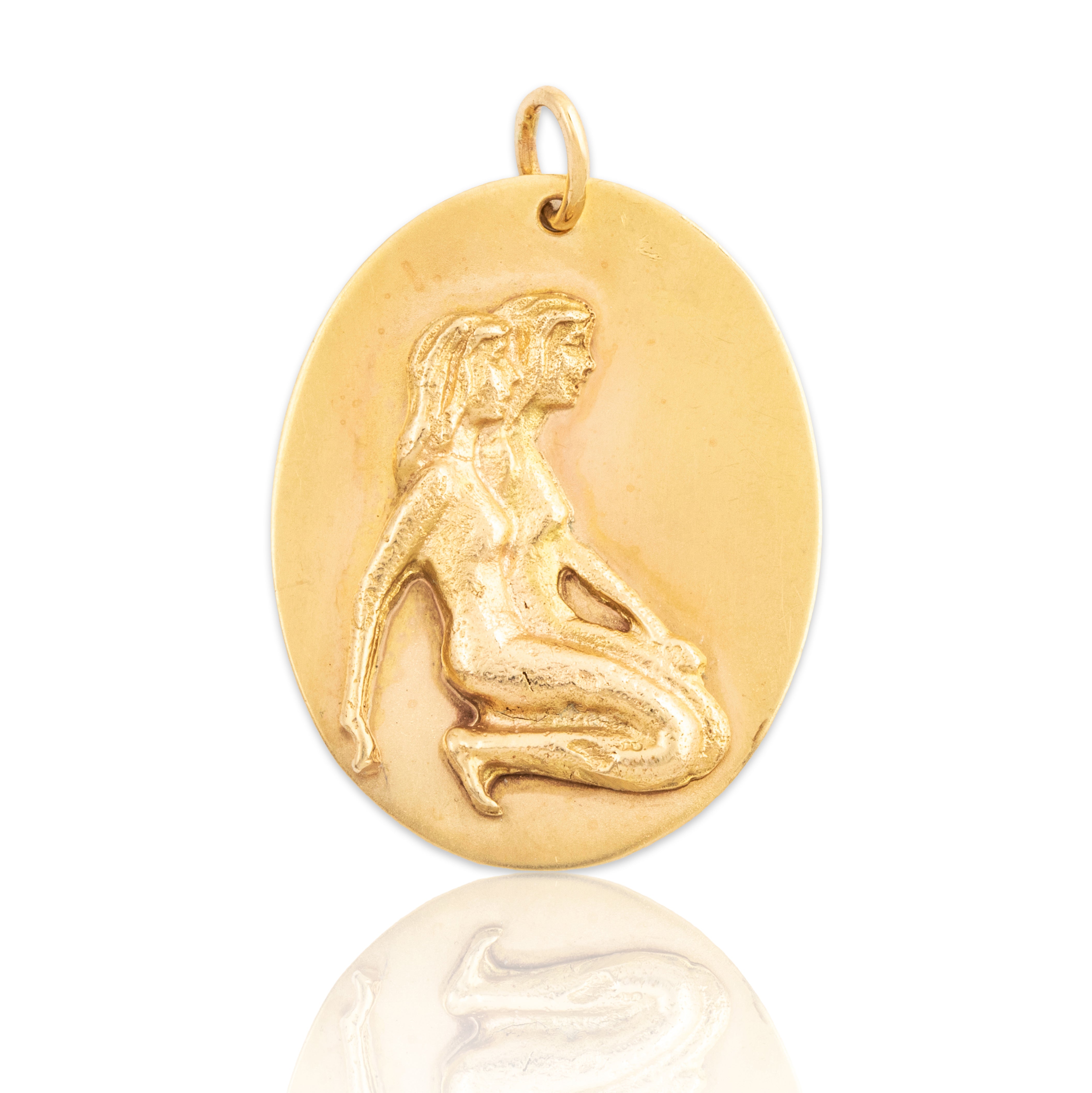 Vintage 10k Yellow Gold Figural Gemini Zodiac Charm Pendant、mySite、hinf8tx79