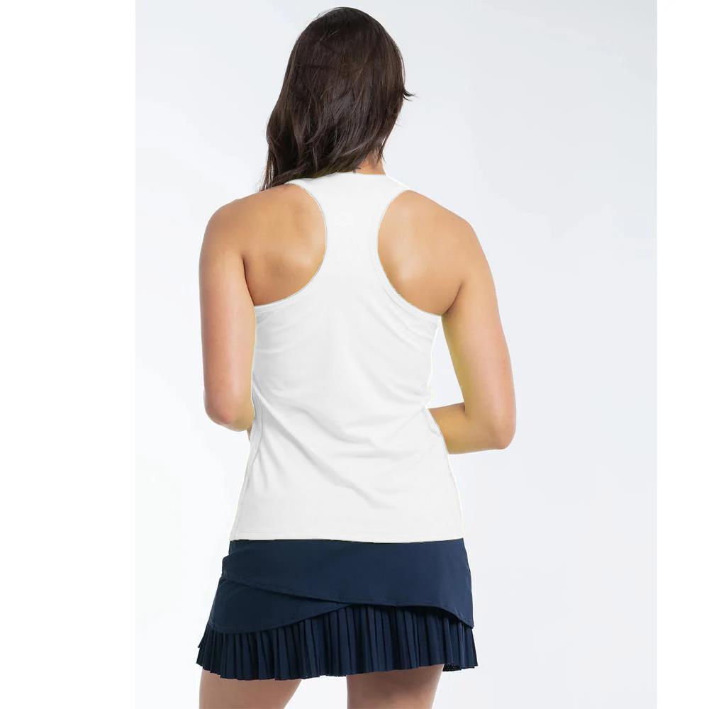 Lucky in Love Women's Essentials V-Neck Tank - White、mySite、neckold