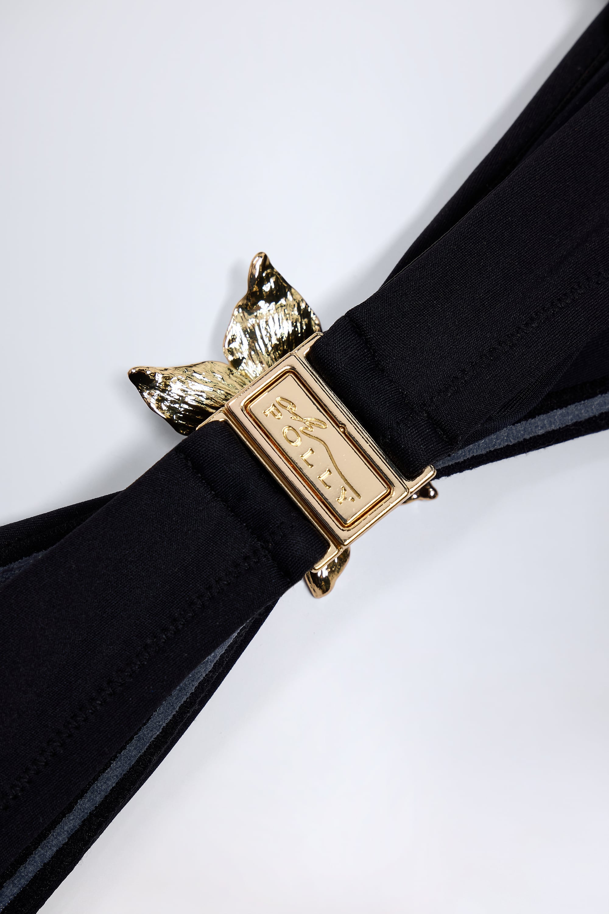  Hardware-Detail Halterneck Bikini Top in Black、mySite、sugarbowlscore