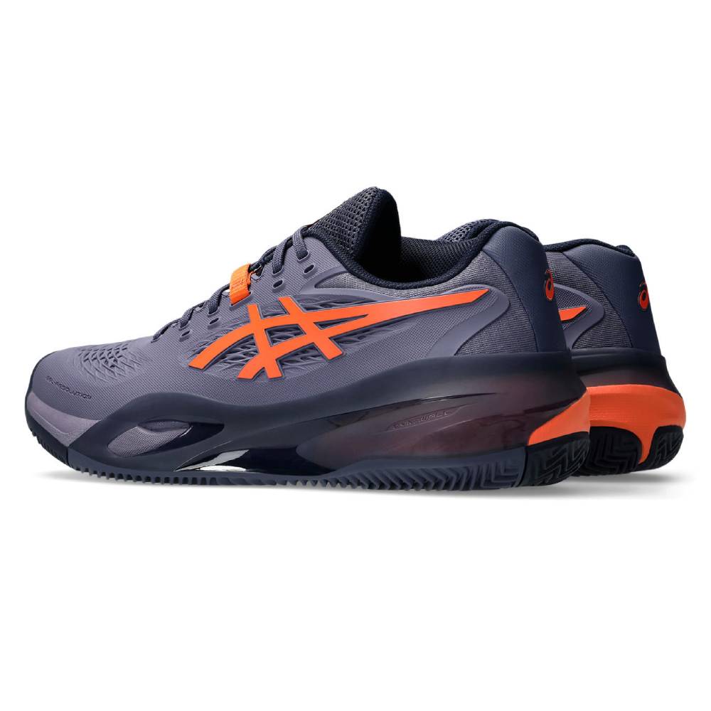 Asics Gel Resolution X Clay Men's Tennis Shoe (Greyish Purple/Nova Orange)