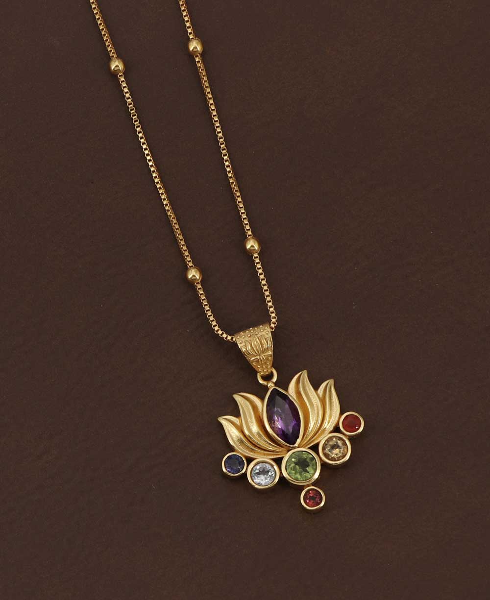 Chakra Gemstone Gold Plated Necklace、mySite、topwebapps