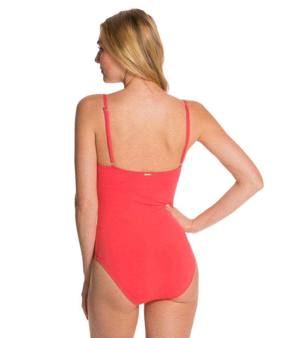 Anne Cole Swimwear Live in Color Classic Lingerie One Piece Swimsuit、mySite、noshort