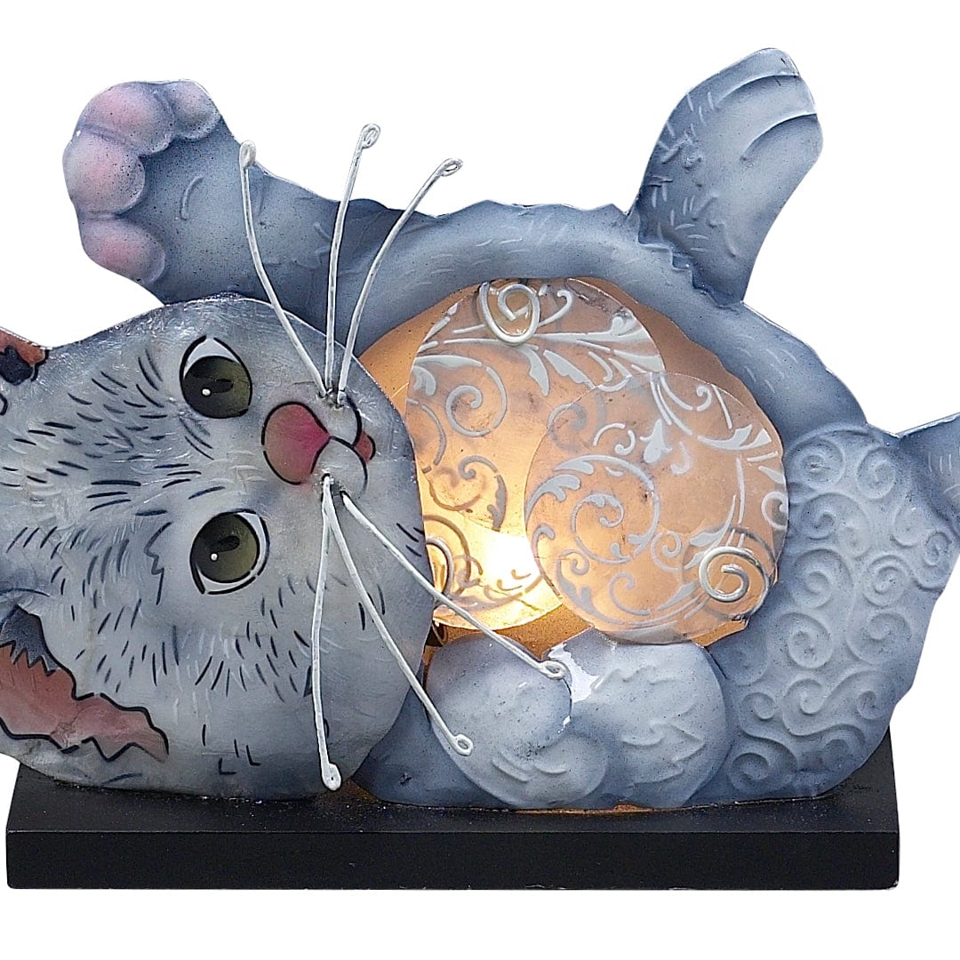 Playful Kitten Decorative Lamp or Night Light Handmade、mySite、g9winljtr