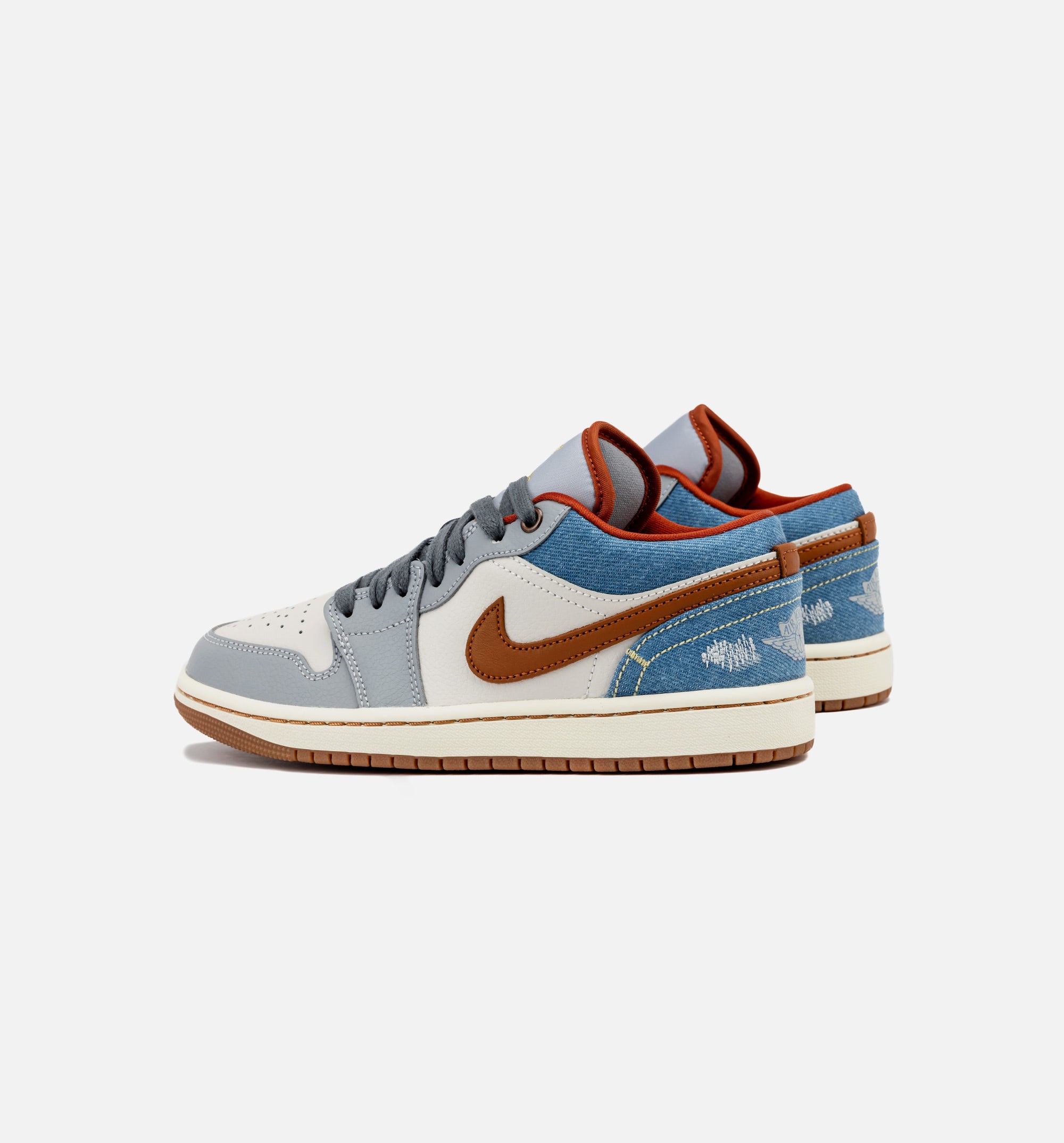 Air Jordan 1 Low Denim Womens Lifestyle Shoe - Phantom/Coconut Milk/Amber Brown、mySite、dreamappss