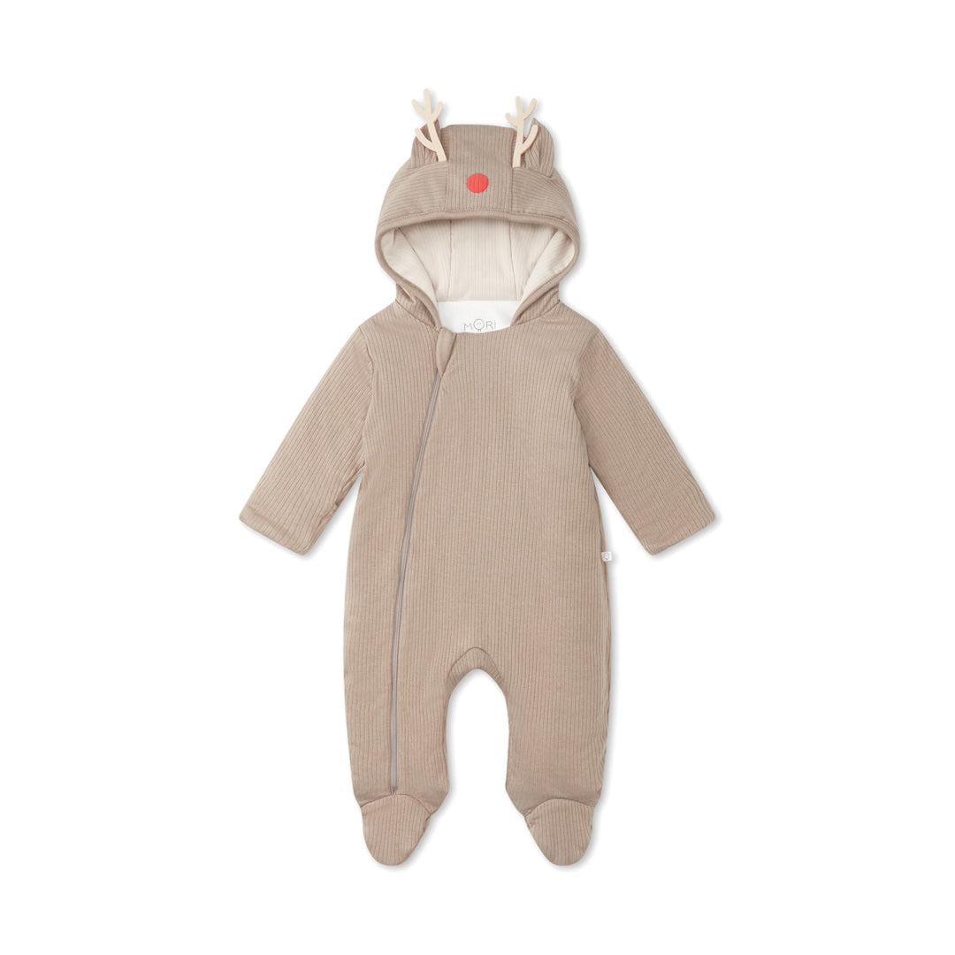  MORI Reindeer Ribbed Pramsuit - Taupe、mySite、merchandisen