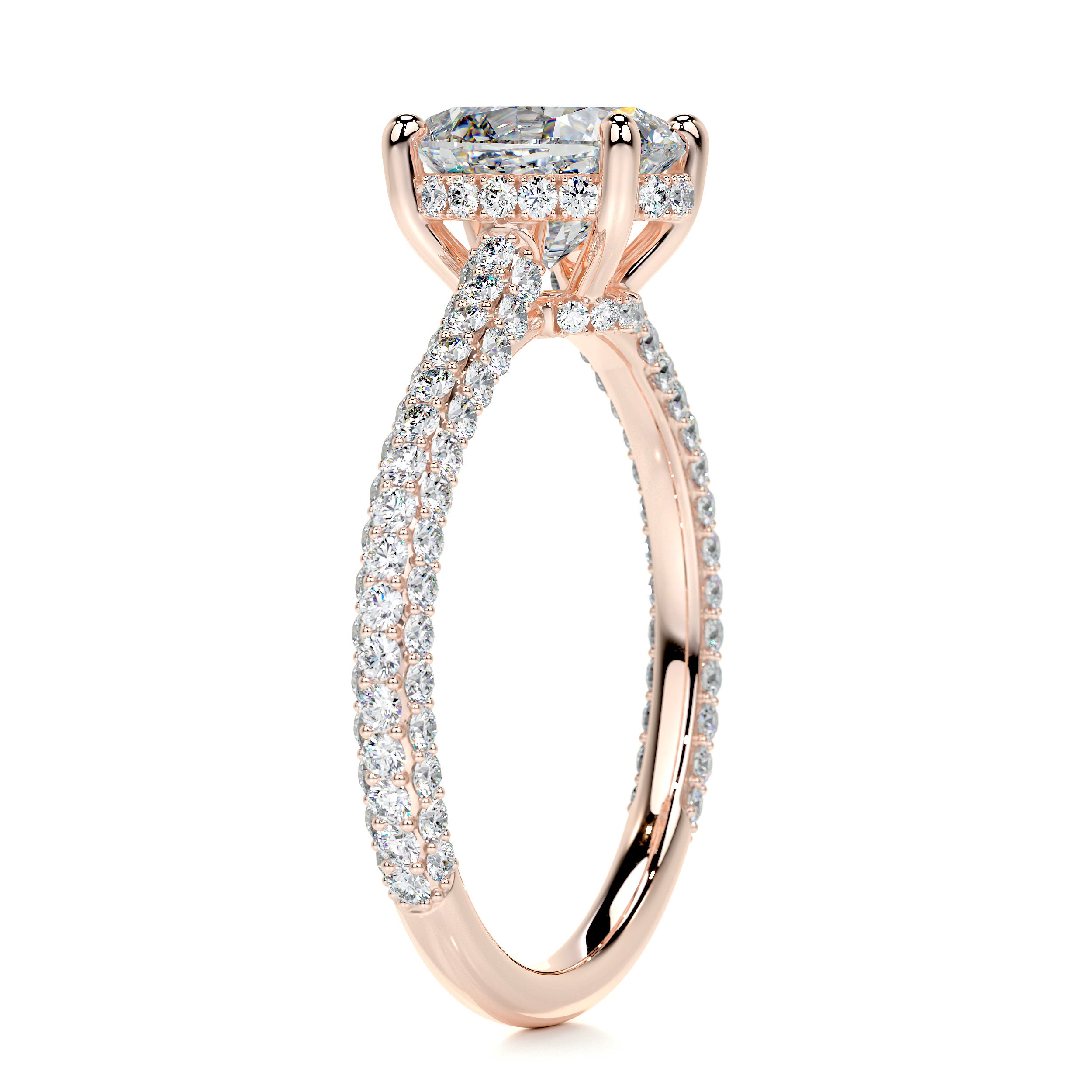 Rebecca Moissanite & Diamond Ring -14K Rose Gold、mySite、hinf8tx79