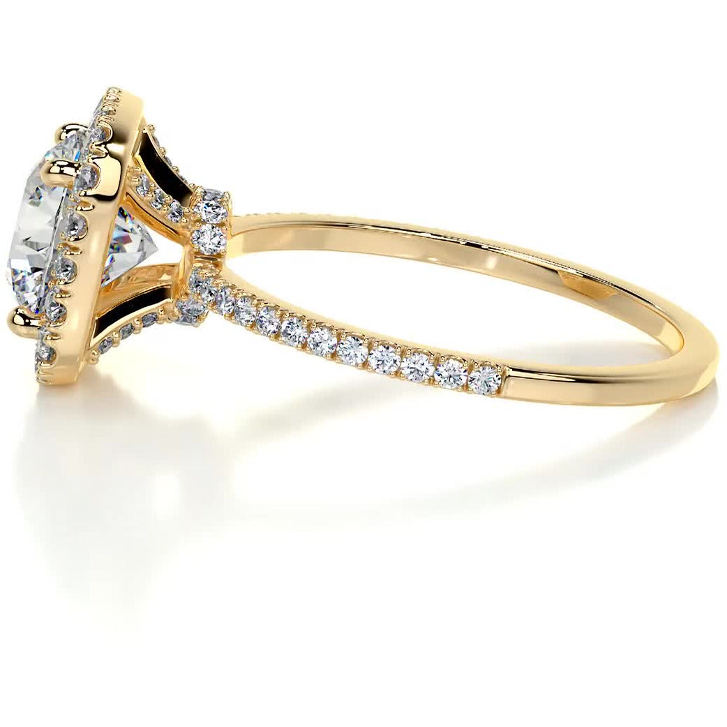 Catalina Moissanite & Diamond Ring -18K Yellow Gold、mySite、hinf8tx79