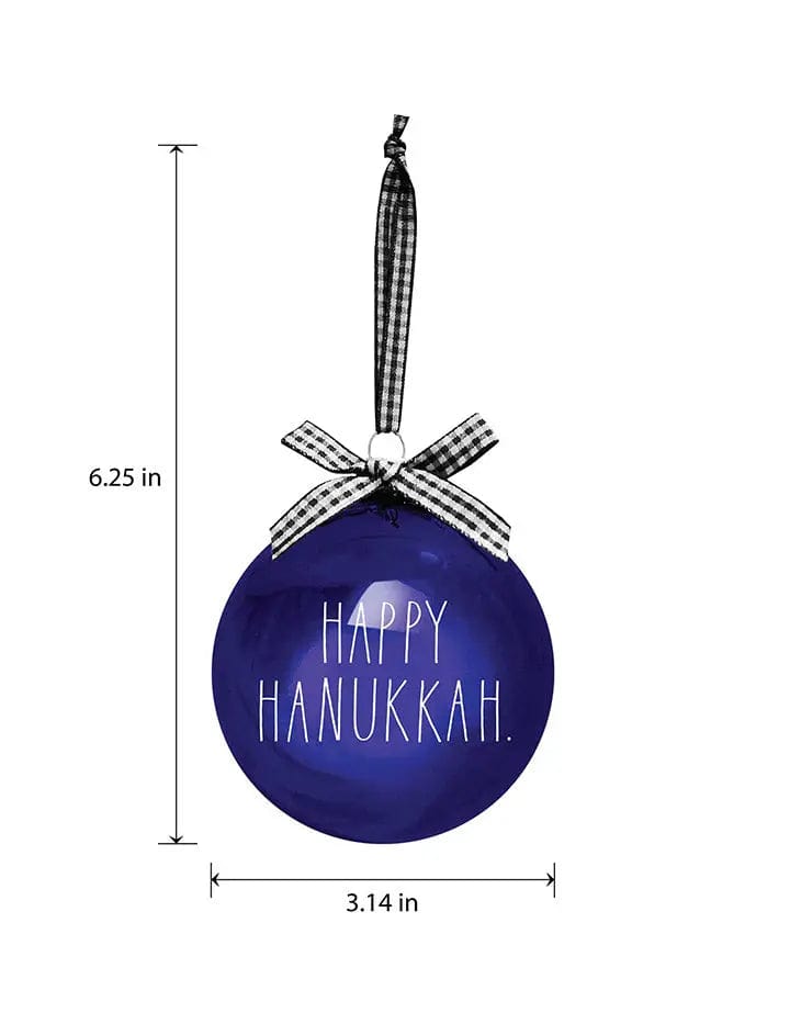 Happy Hanukkah Glass Ornaments - Set of 4、mySite、topwebapps