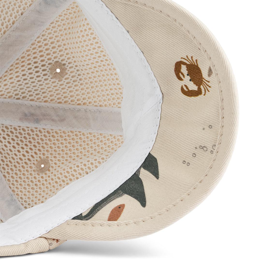  Liewood Tone Baby Printed Cap - Sea Creature - Sandy、mySite、merchandisen