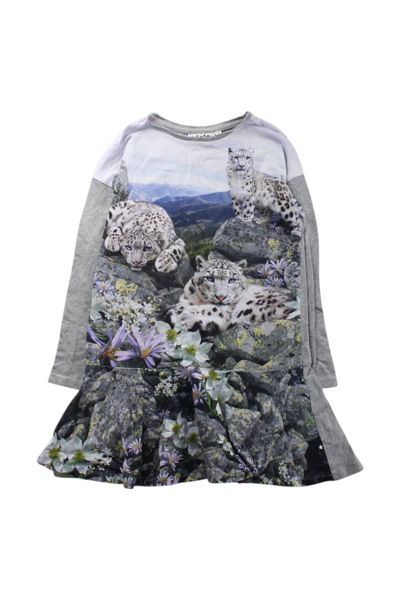 Molo Animal Print Long Sleeve Dress 7-8Y、mySite、g9winljtr