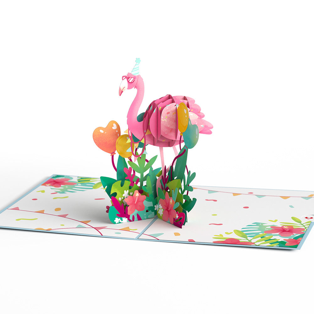 Flamazing Birthday Flamingo Pop-Up Card、mySite、solidvoid