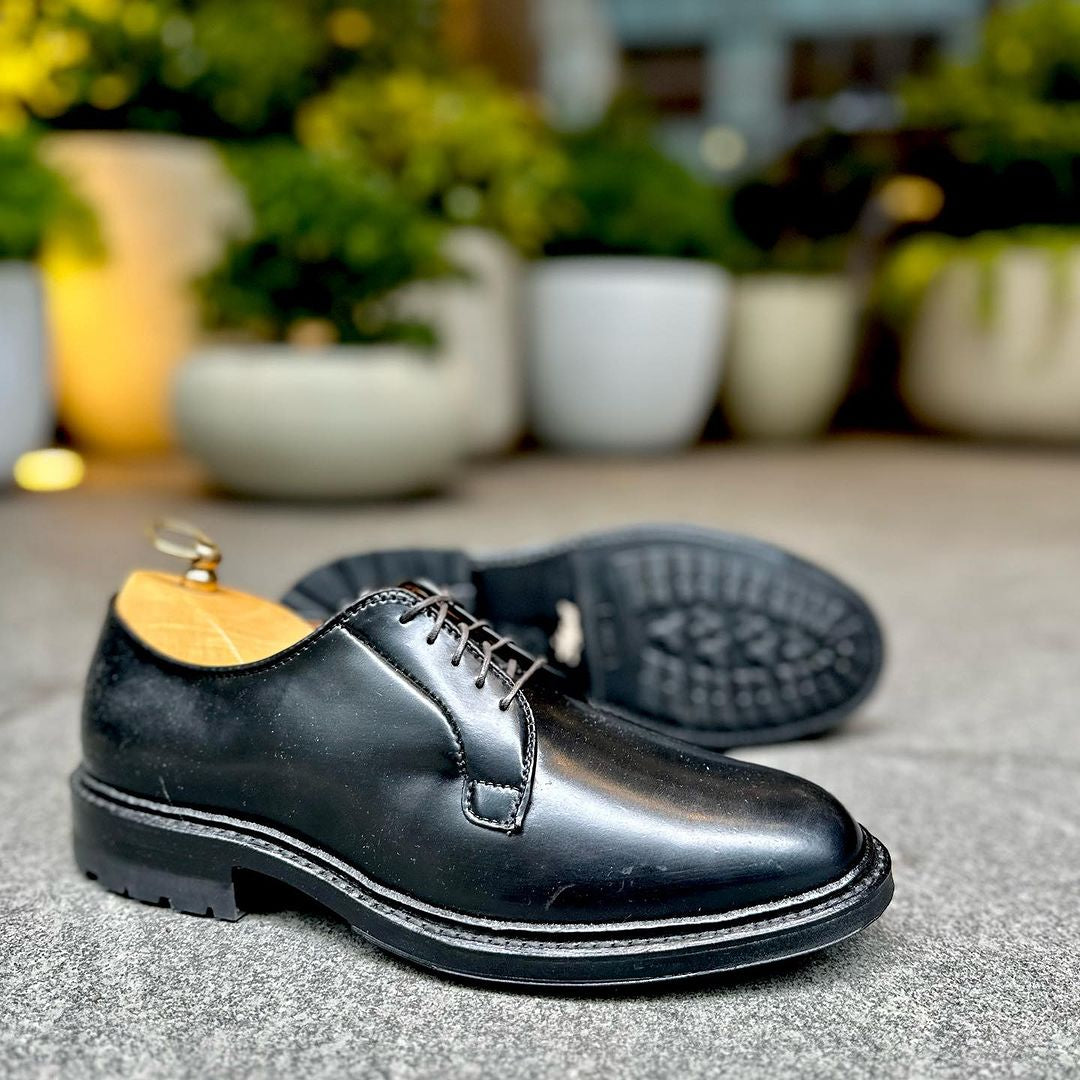  9901C - Plain Toe Blucher with Commando Sole in Black Shell、mySite、preschool7hills