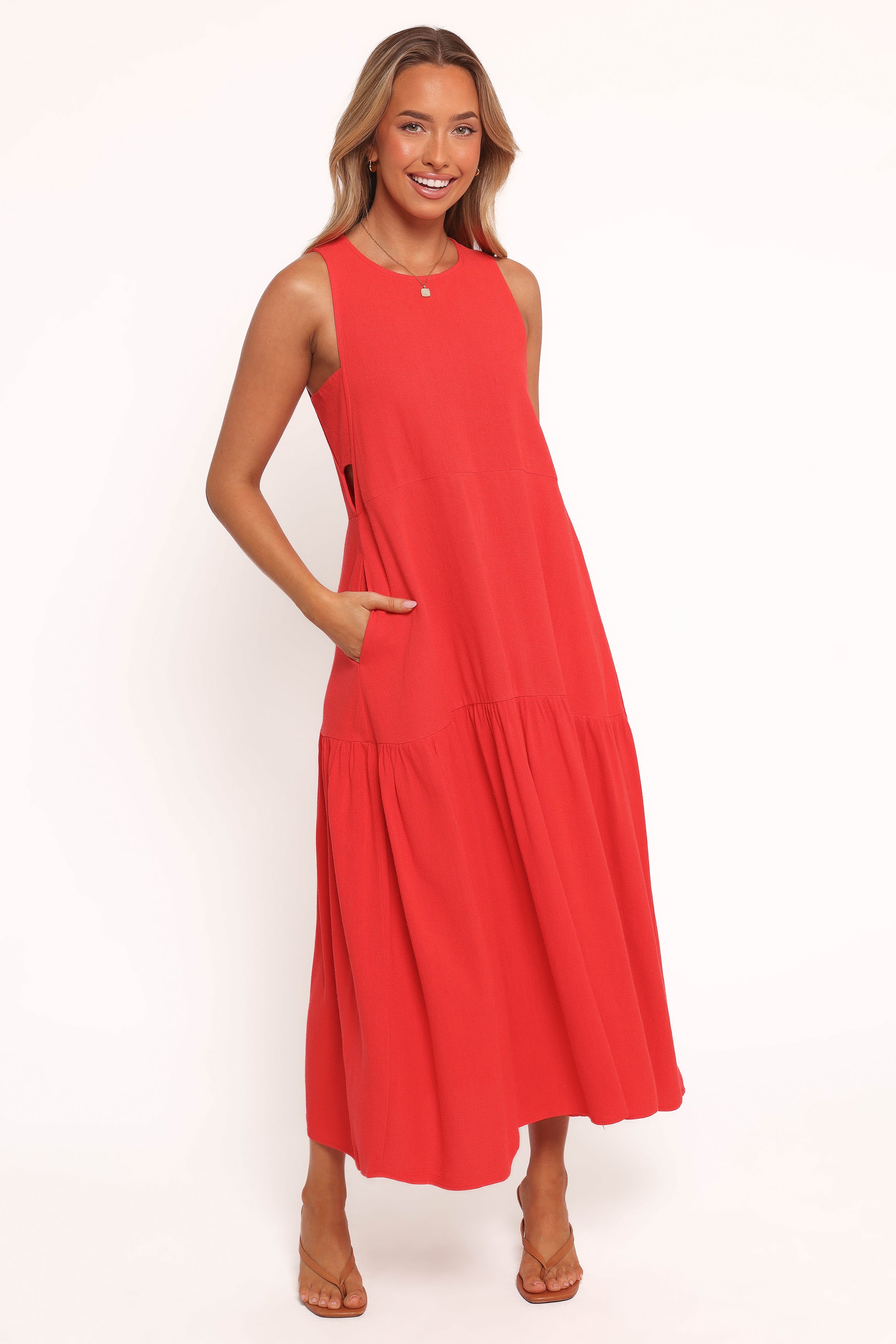  Almudena Midi Dress - Red、mySite、sugarbowlscore