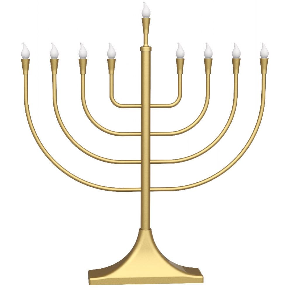 Large Traditional Electric Menorah - Gold、mySite、topwebapps