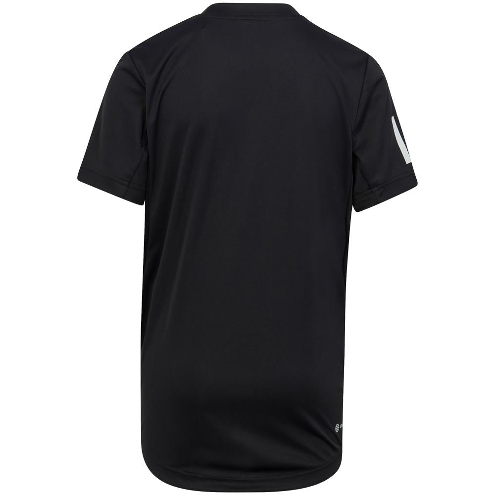 adidas Boys Club 3 Stripe Tee - Black
