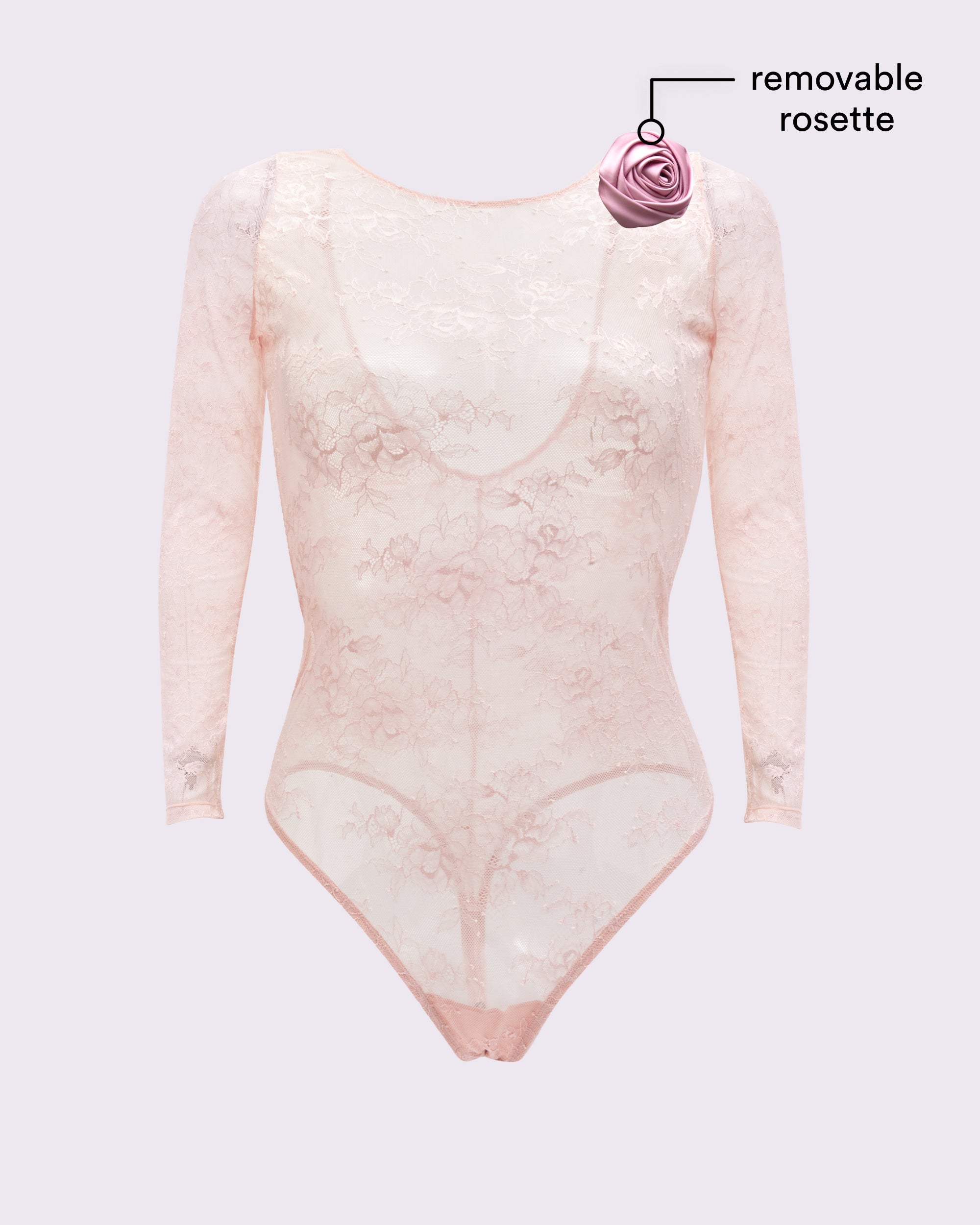That Lace Long Sleeve Bodysuit | That Lace (Blushing Rose)、mySite、bengalsvssteelers