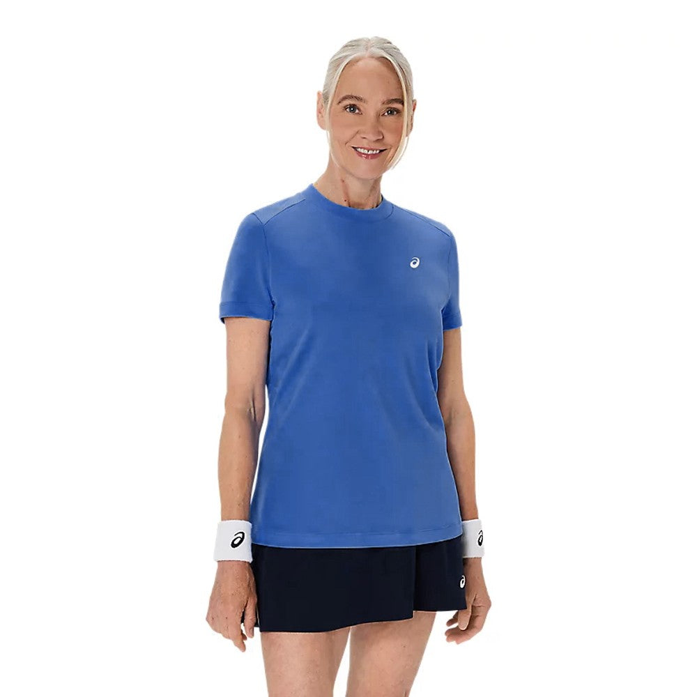 Asics Women's Court Short Sleeve Tee - Blue Coast