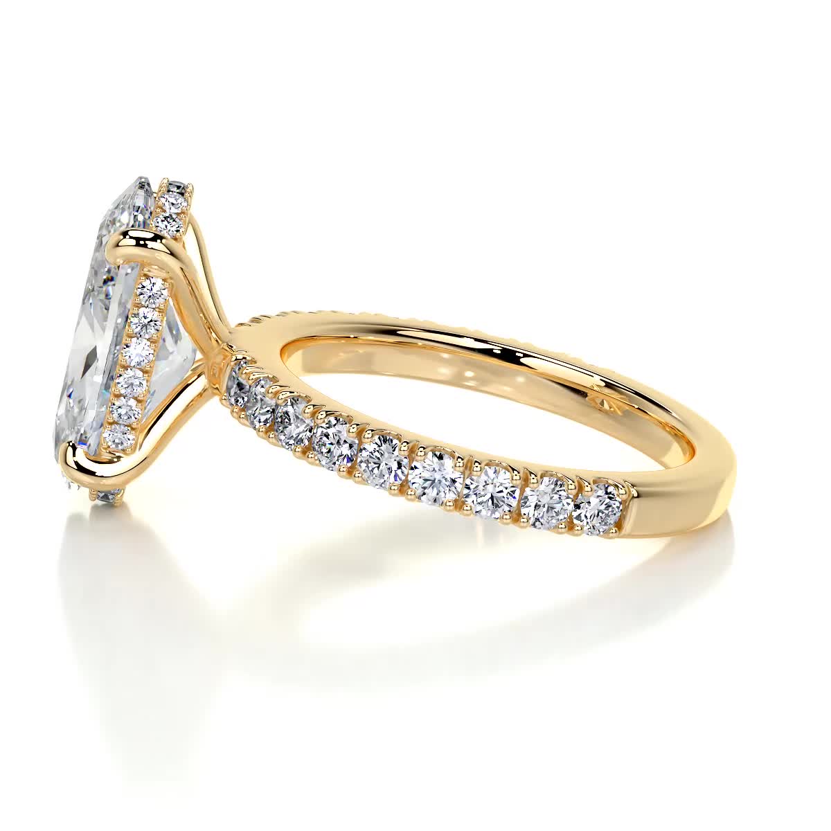 Lucy Lab Grown Diamond Ring -18K Yellow Gold、mySite、hinf8tx79