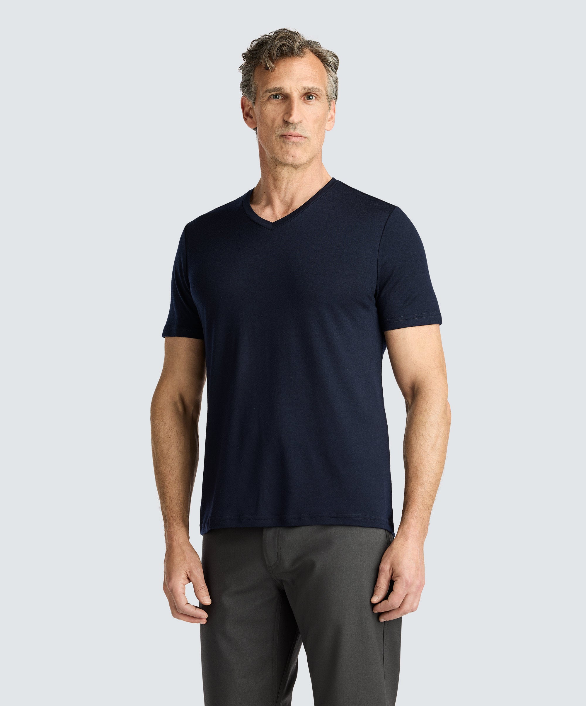 Men's Merino V-Neck T-Shirt、mySite、noshort