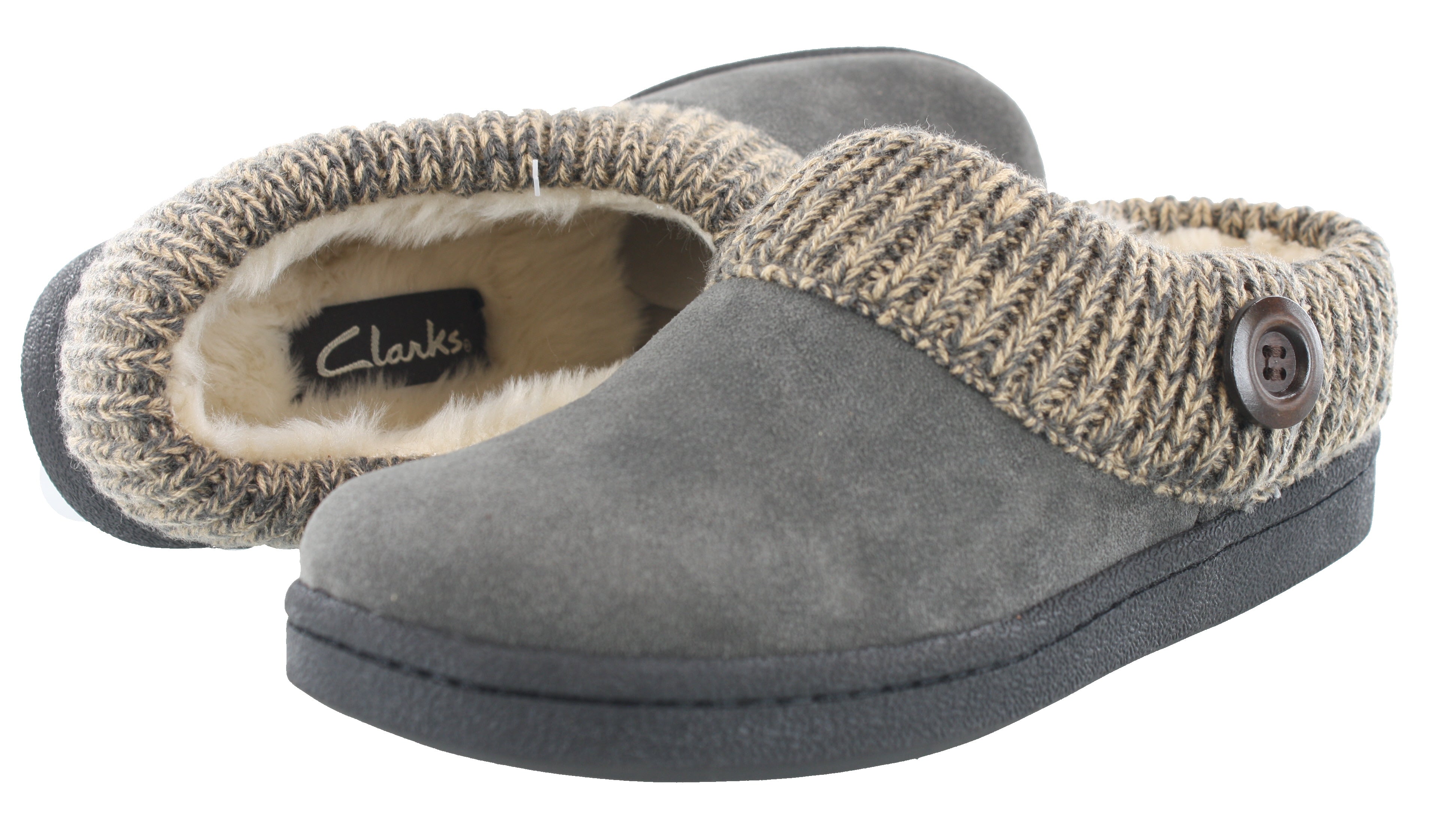 Clarks Women's Knitted Collar Clog Winter Slippers Angelina、mySite、dreamappss