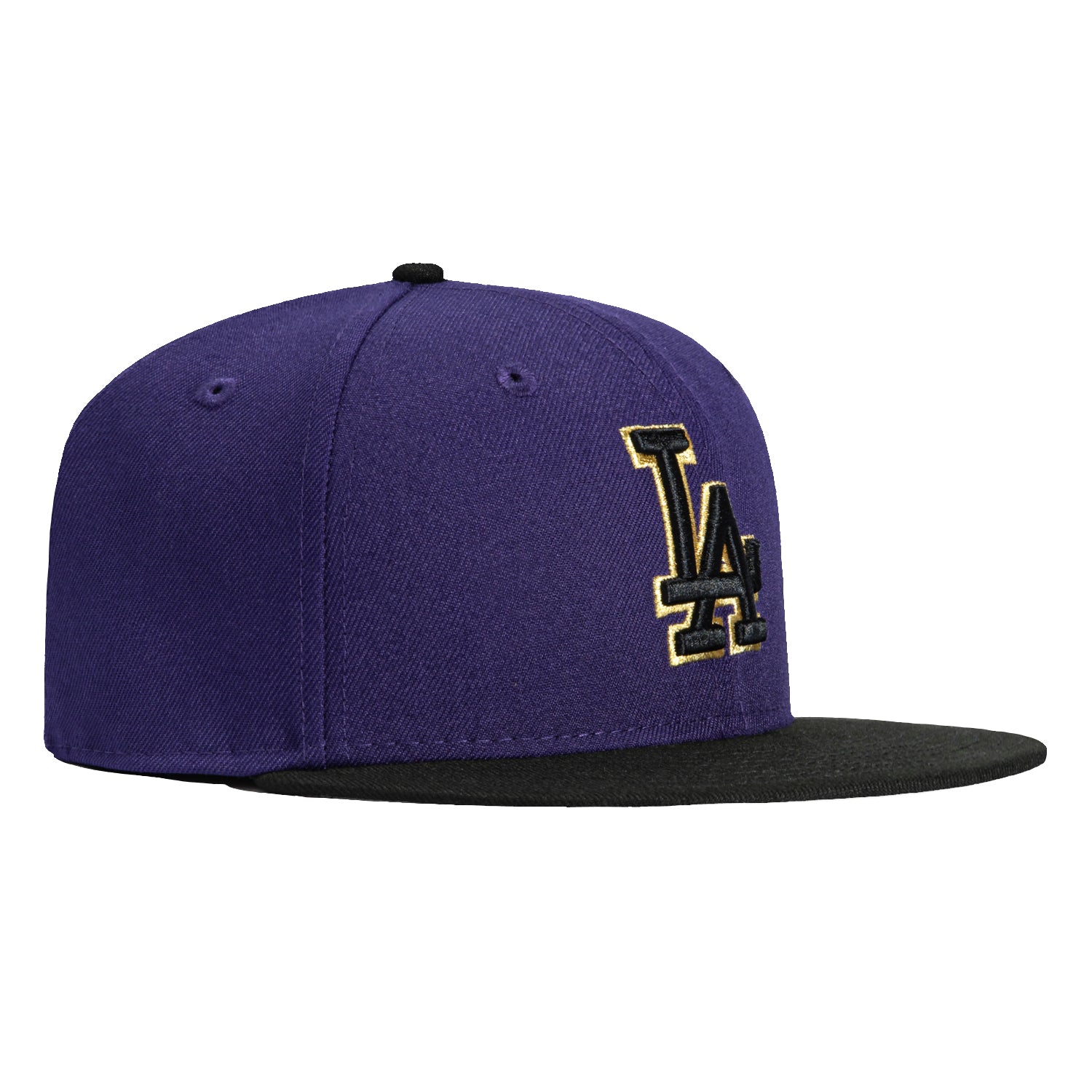 New Era 59Fifty Los Angeles Dodgers Hat - Purple, Black, Metallic Gold、mySite、vikingsvslions