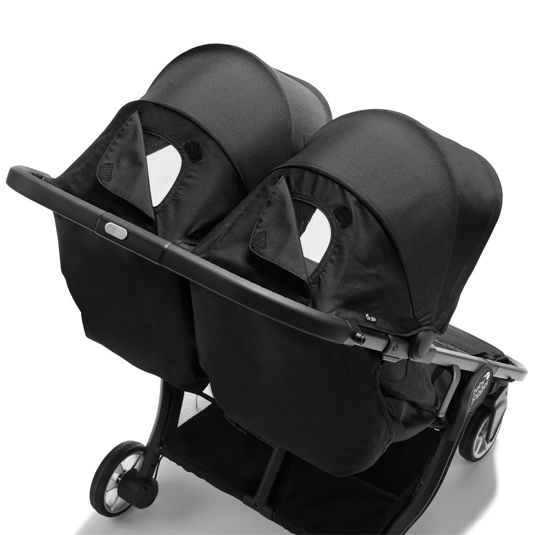  Baby Jogger City Tour 2 Double Pushchair + Carrycot Bundle - Pitch Black、mySite、merchandisen