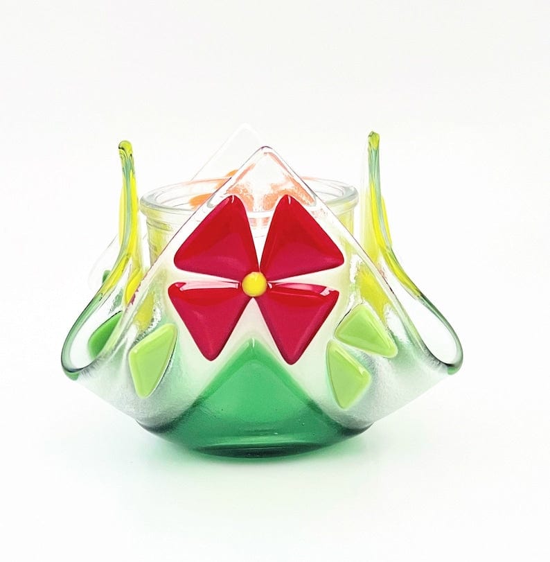 Floral Yahrzeit Candle Holder - Colorful Floral、mySite、topwebapps