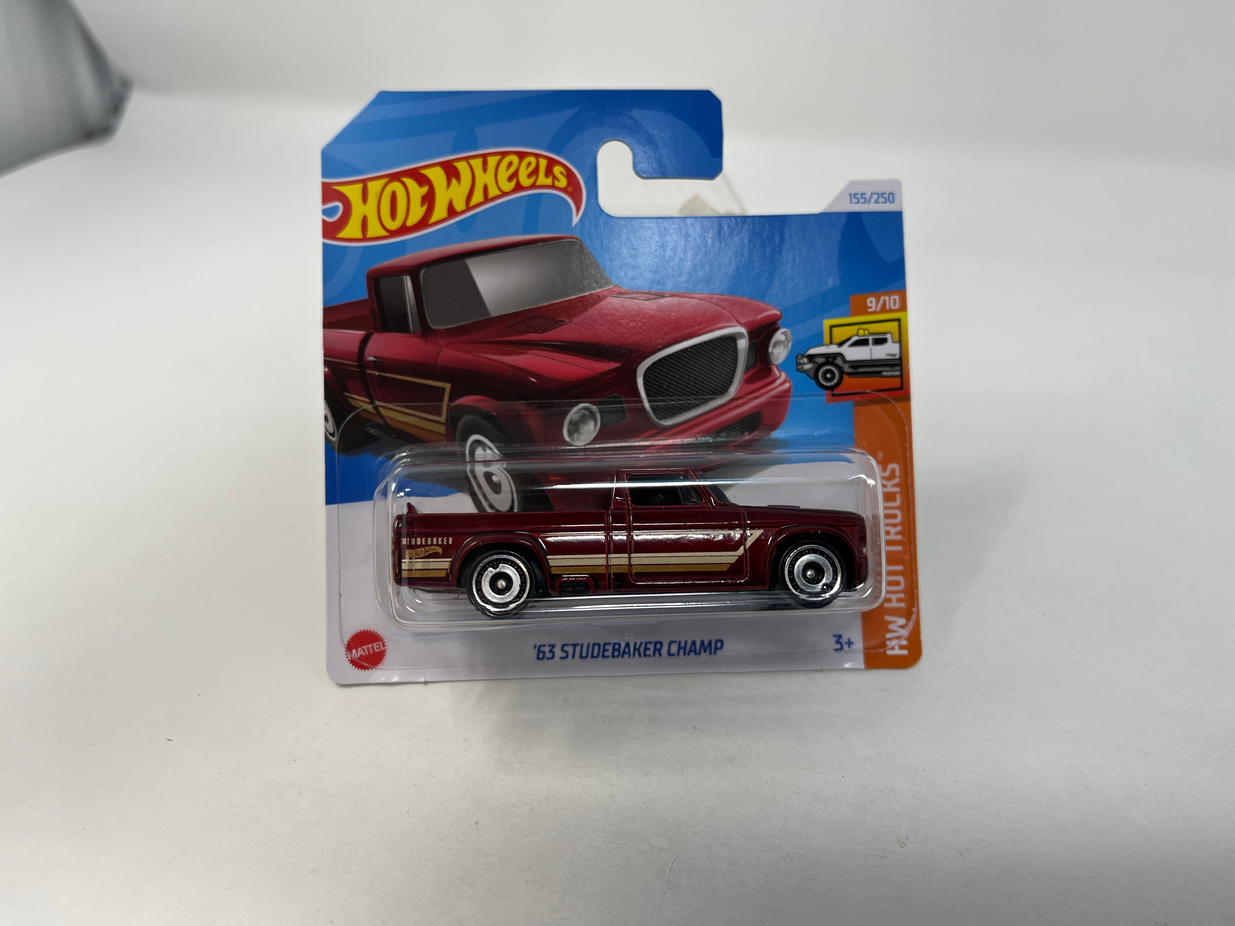 '63 Studebaker Champ #155 * Burgundy * 2024 Hot Wheels SHORT CARD Case J、mySite、hgirdovlk