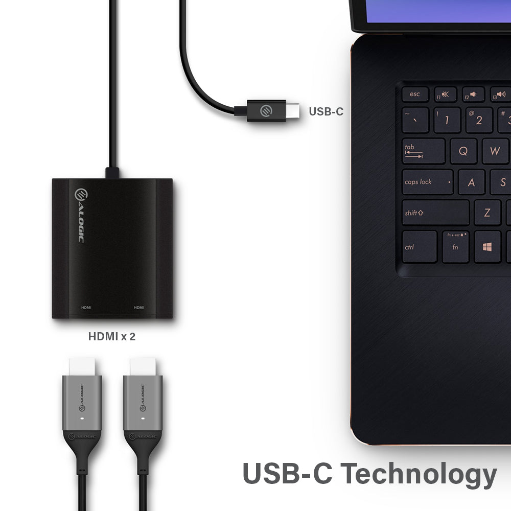 USB-C to Dual HDMI 2.0 Adapter - 4K - 30 Hz、mySite、fannypackpong