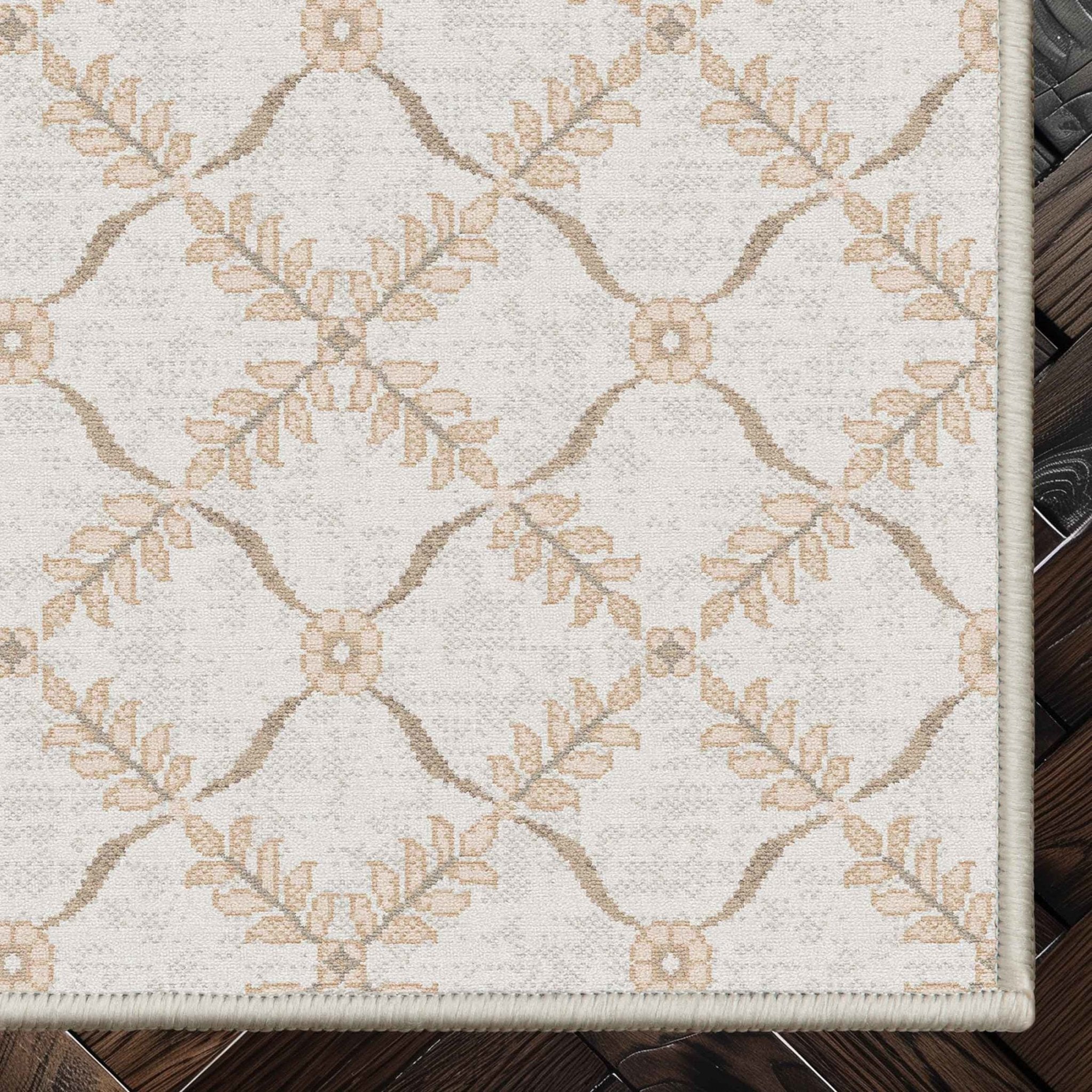 Aldwyn Custom Rug - Traditional Lattice Pattern, Easy Clean, Low Pile, Personalized Sizes、mySite、gigharbornorthrealestate