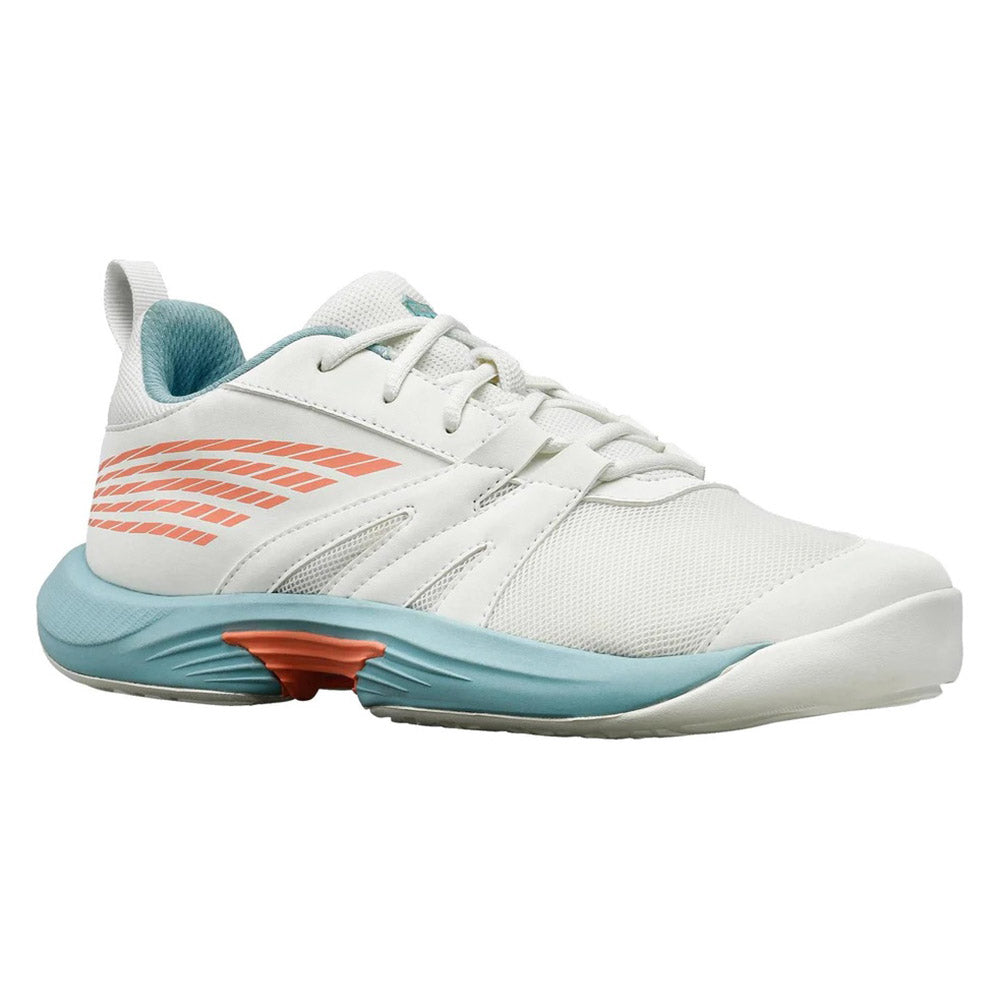 K-Swiss SpeedTrac Junior Tennis Shoe (White/Nile Blue)