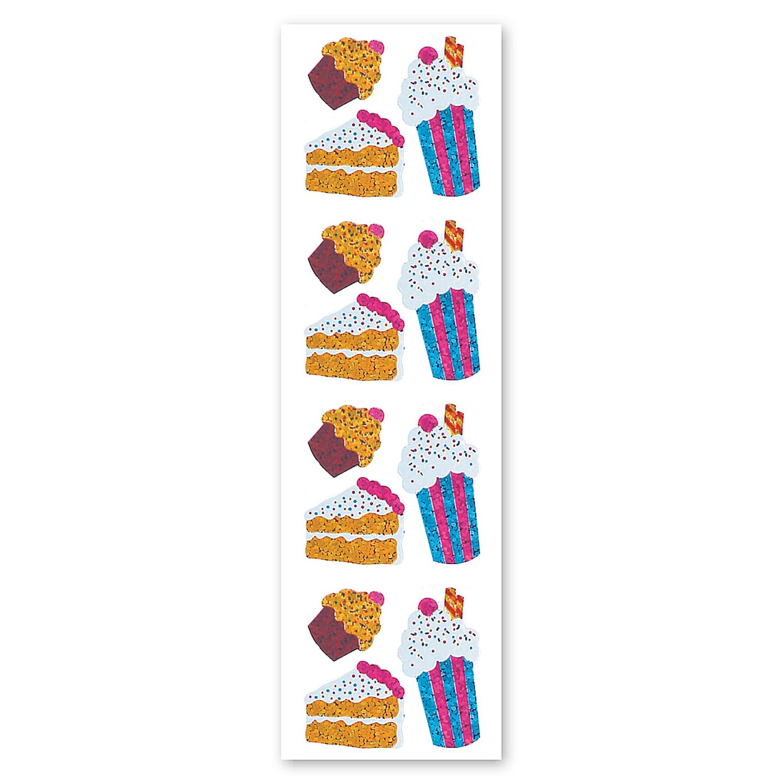  Ice Cream Soda & Cake Sparkly Prismatic Stickers - Packaged、mySite、ghnorth