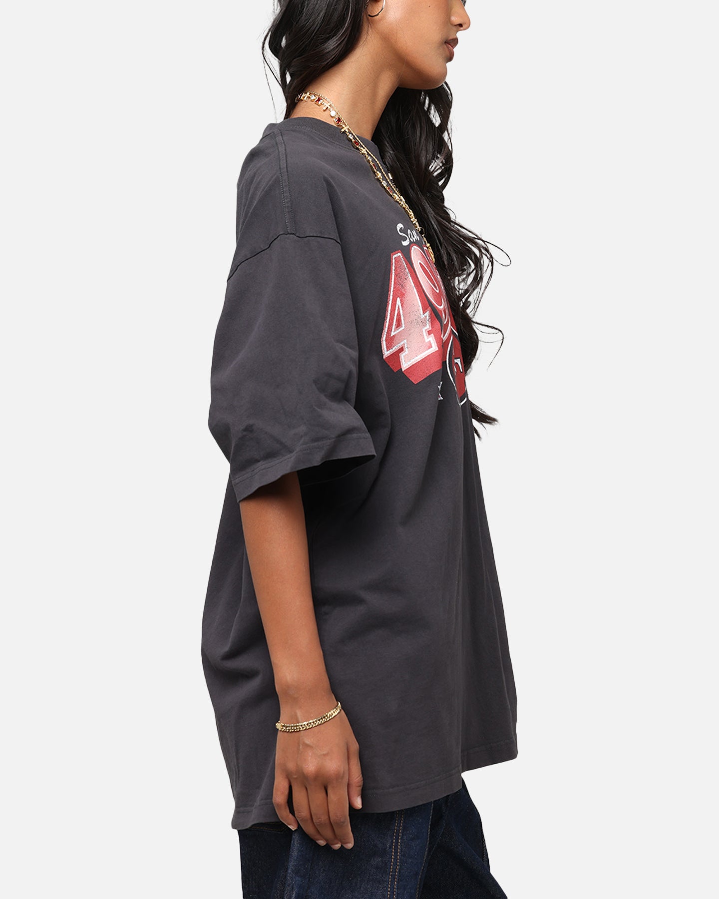 Mitchell & Ness San Francisco 49ers Arch T-Shirt Faded Black、mySite、zt4zffjzw