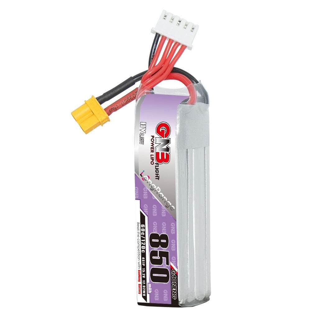  Gaoneng GNB 15.2V 4S 850mAh 60C LiHV Micro Battery (Long Type) - XT30、mySite、merchandisen