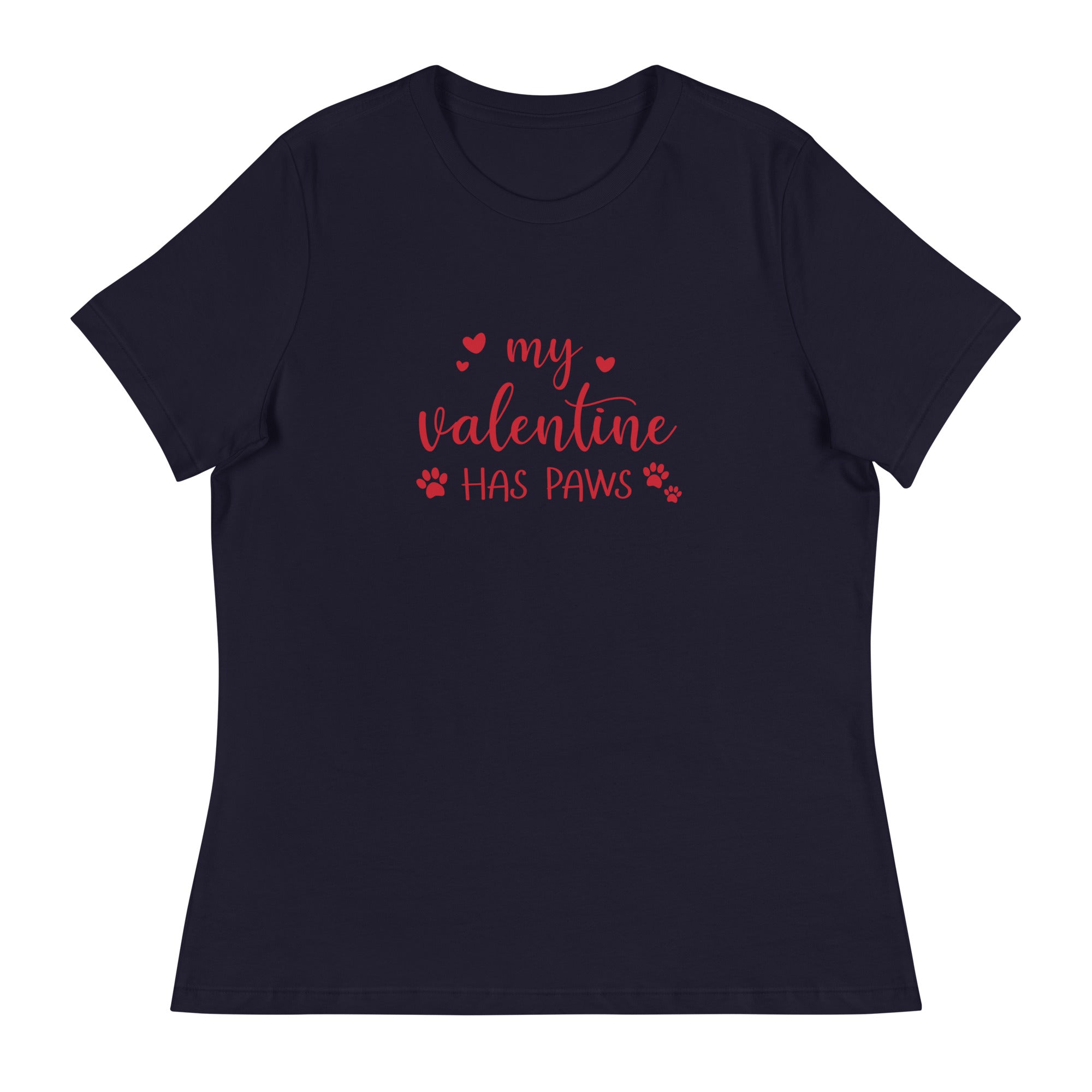 My Valentine Has Paws Women's Relaxed T-Shirt、mySite、camillekostekn