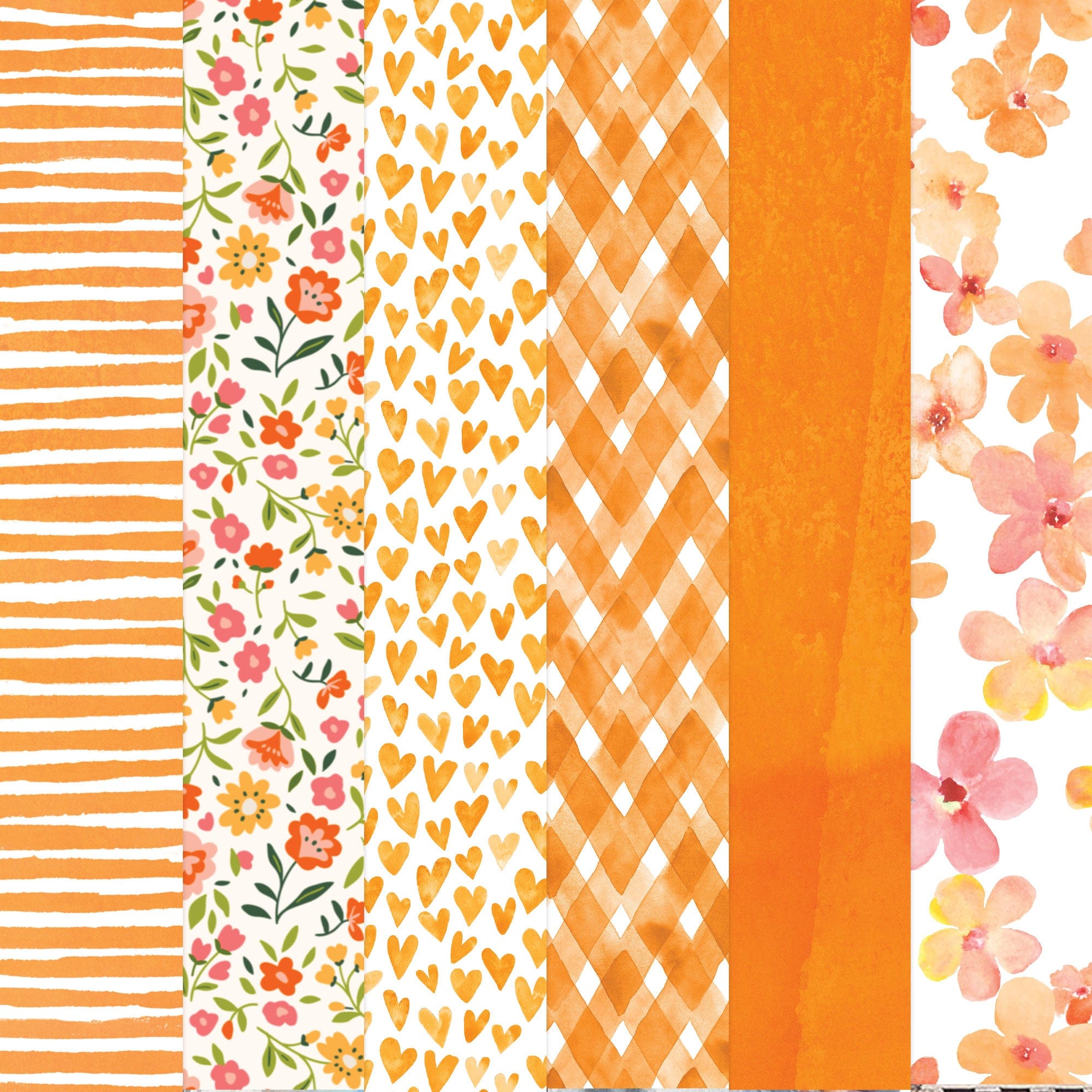  ORANGE COLORWAYS PATTERN 12 X 12 PAPER SET、mySite、ghnorth