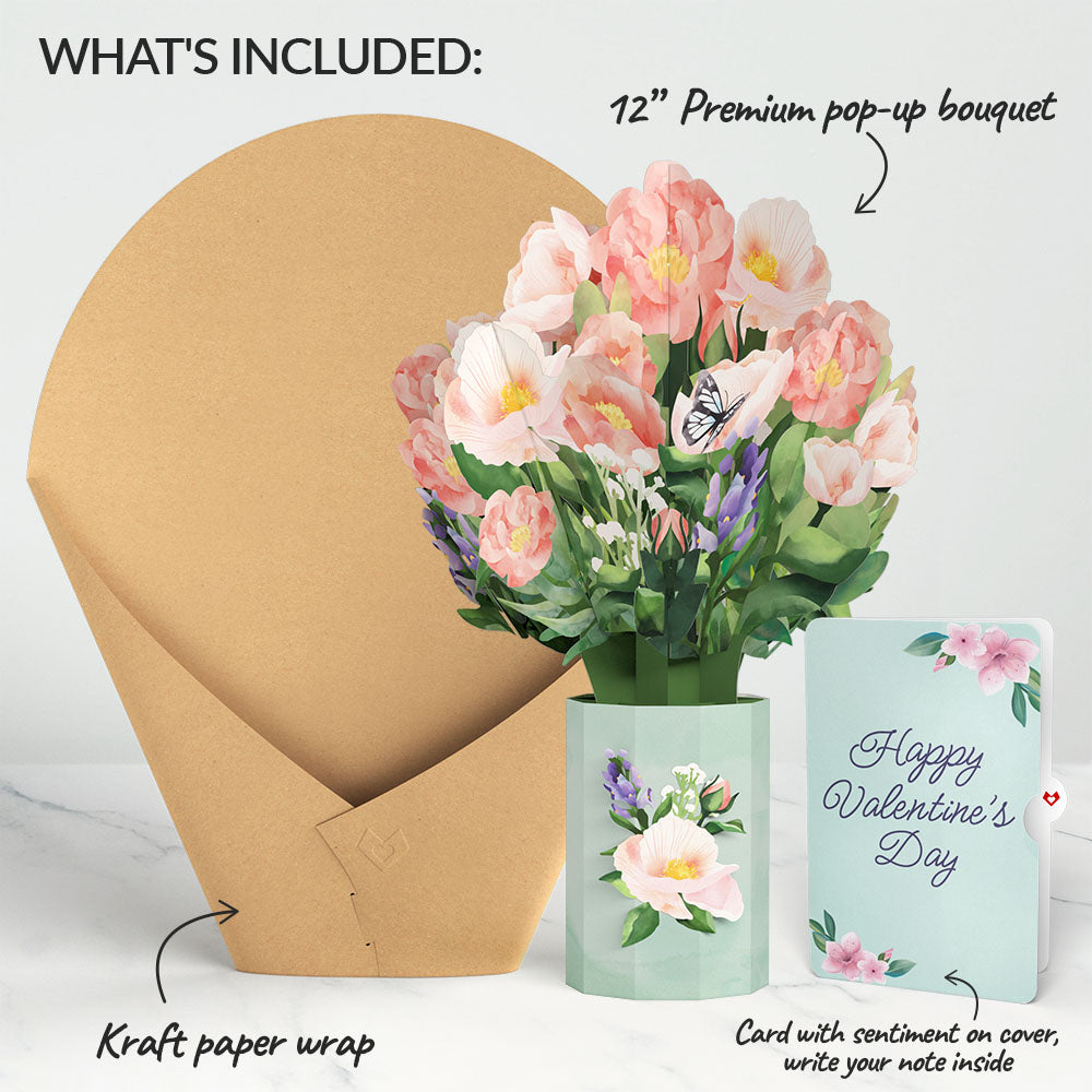 Peony Blossom Valentine Bouquet and Sentiment Set、mySite、solidvoid
