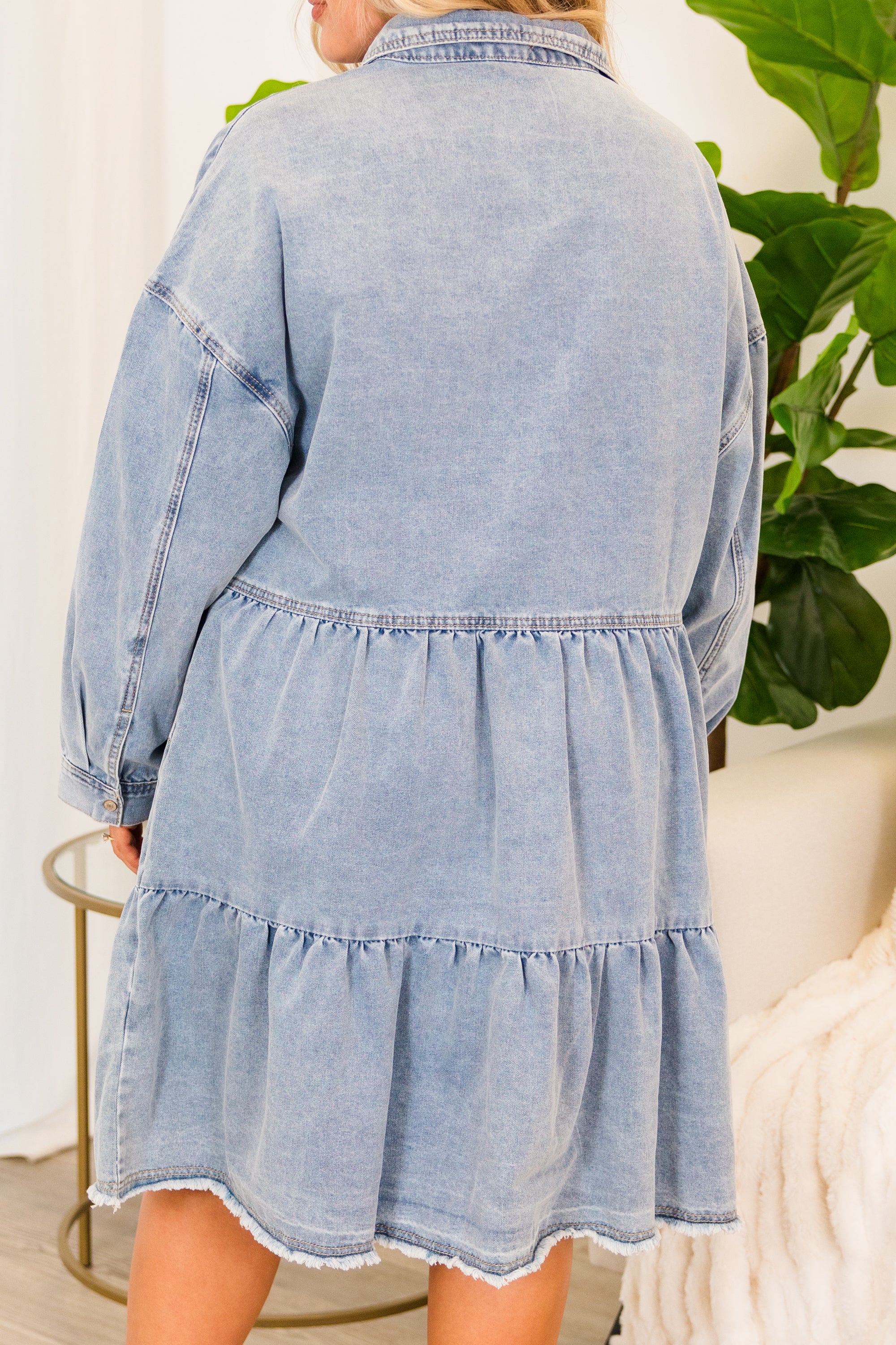  Lay It All Out Dress, Light Wash、mySite、justintrudeaud