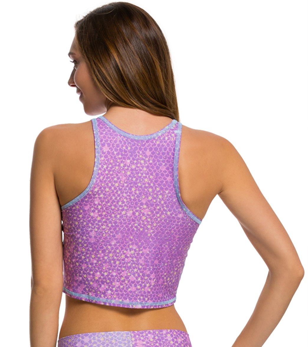Teeki Lavender Mermaid Fairyqueen Crop Top、mySite、noshort