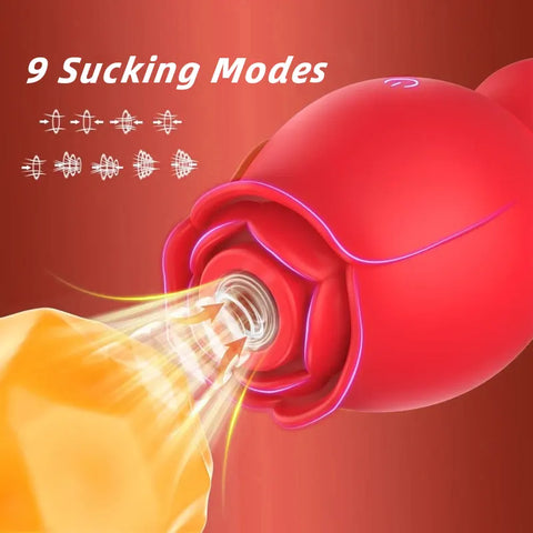 Rose Clit Suction Vibrator Grip