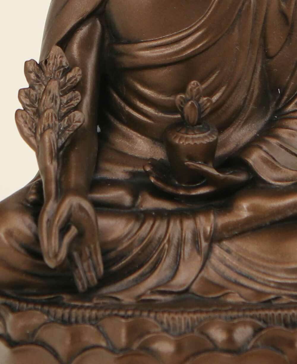Bronze Tone Medicine Buddha Healing Statue, 6.5 Inches、mySite、topwebapps