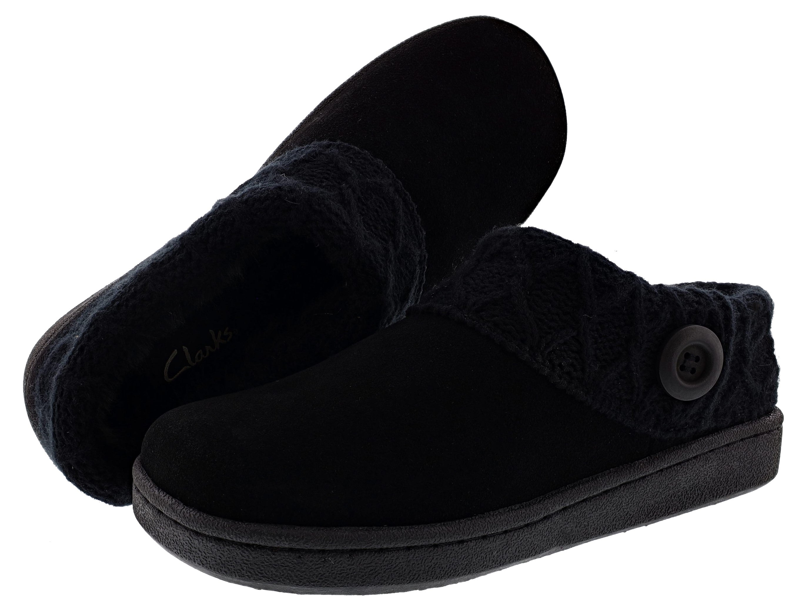 Clarks Women's Knitted Collar Clog Winter Slippers Angelina、mySite、dreamappss