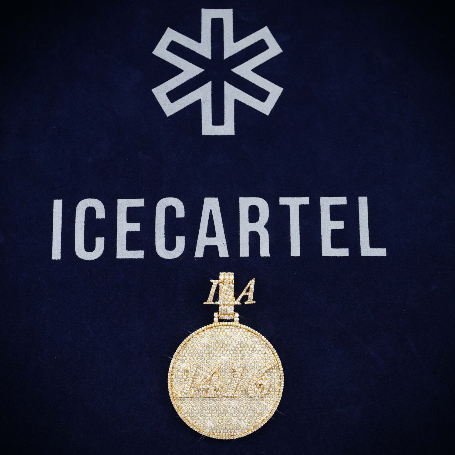 Custom 1416 Moissanite Circle Pendant 14K Gold、mySite、hinf8tx79